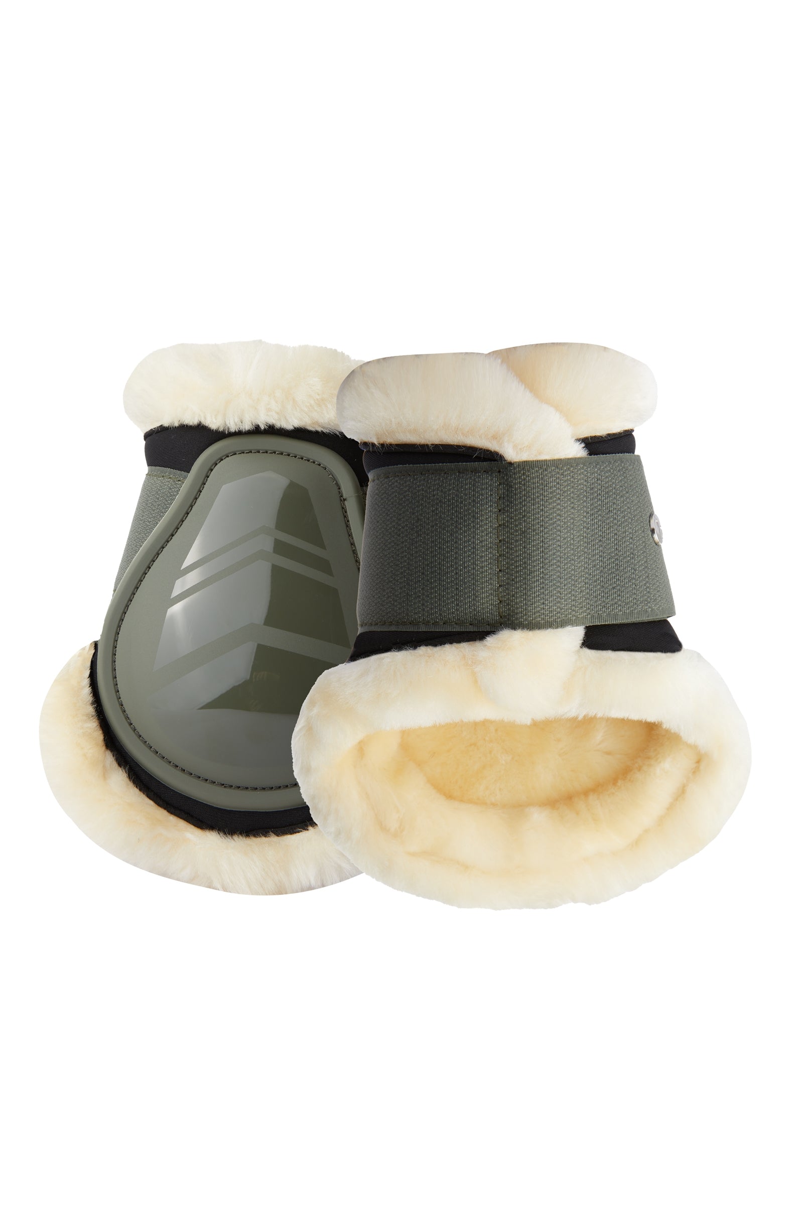 Horze Caliber Fetlock Boots with Faux Fur Lining Leg Protection & Hoof Protection for Horses