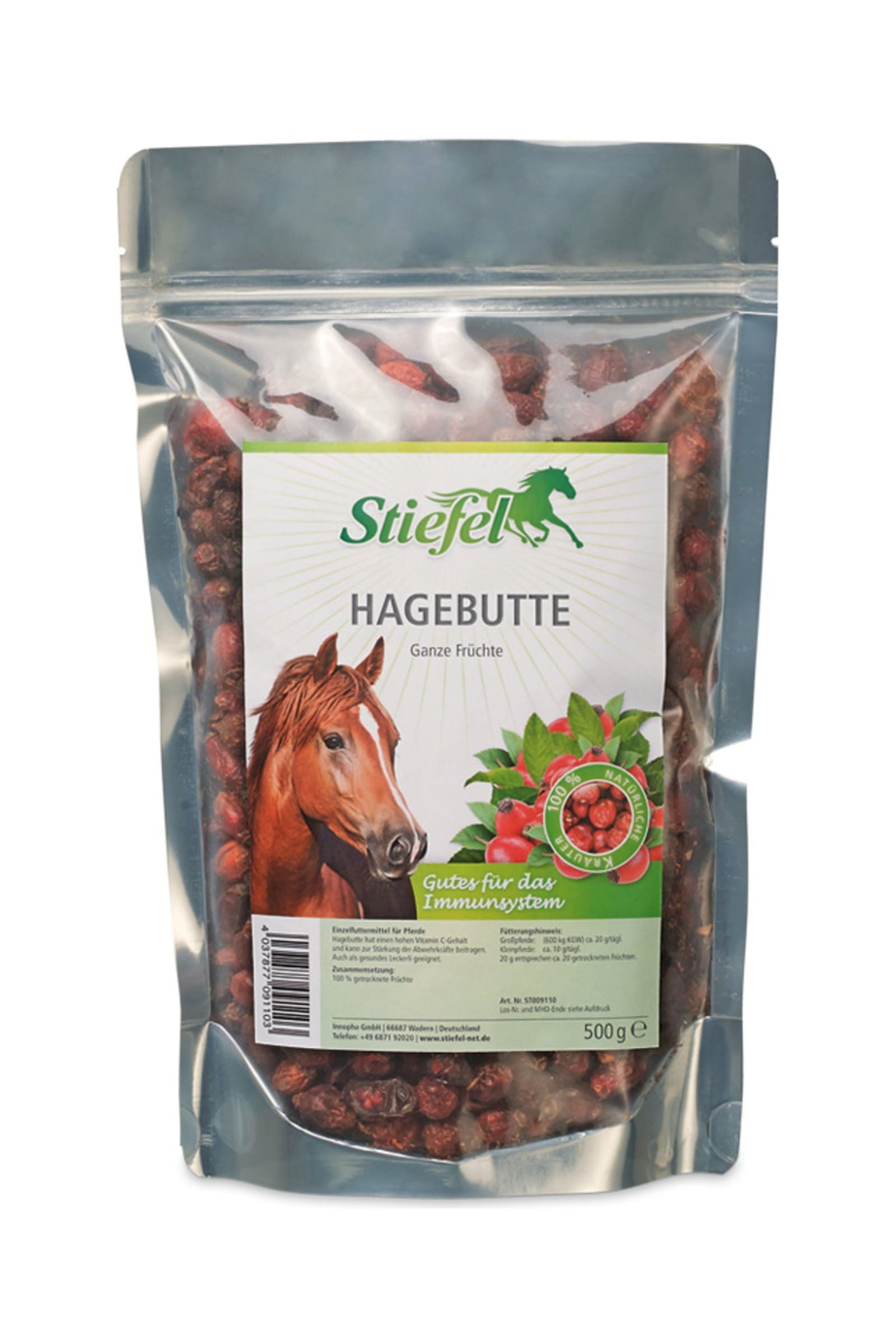 Stiefel Rosehip Whole Fruit, 500g Horse Feed & Nutrition