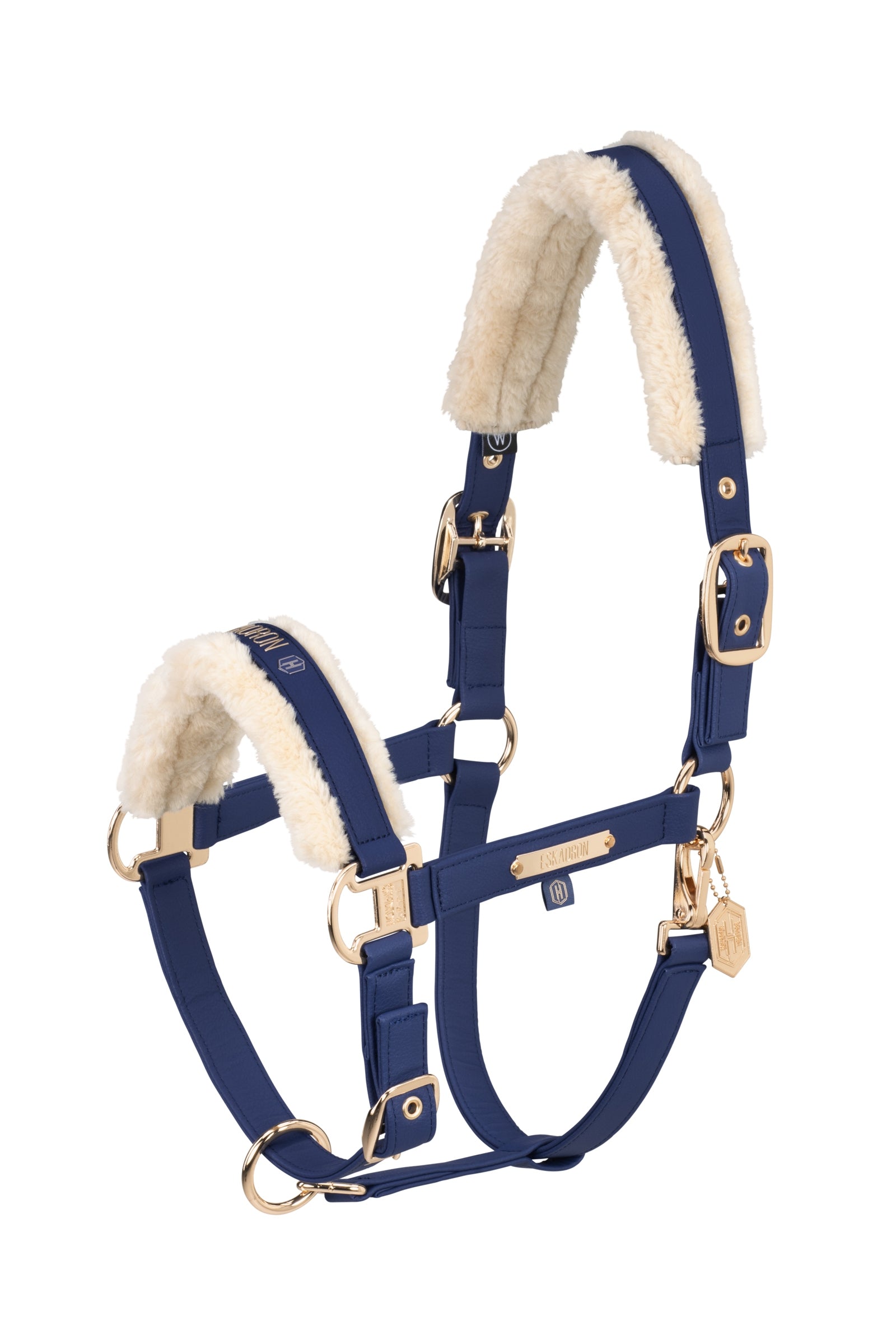 Eskadron Heritage AW24 Kunstleder Halfter mit Doppelschnalle und Kunstfell Halfter & Stricke