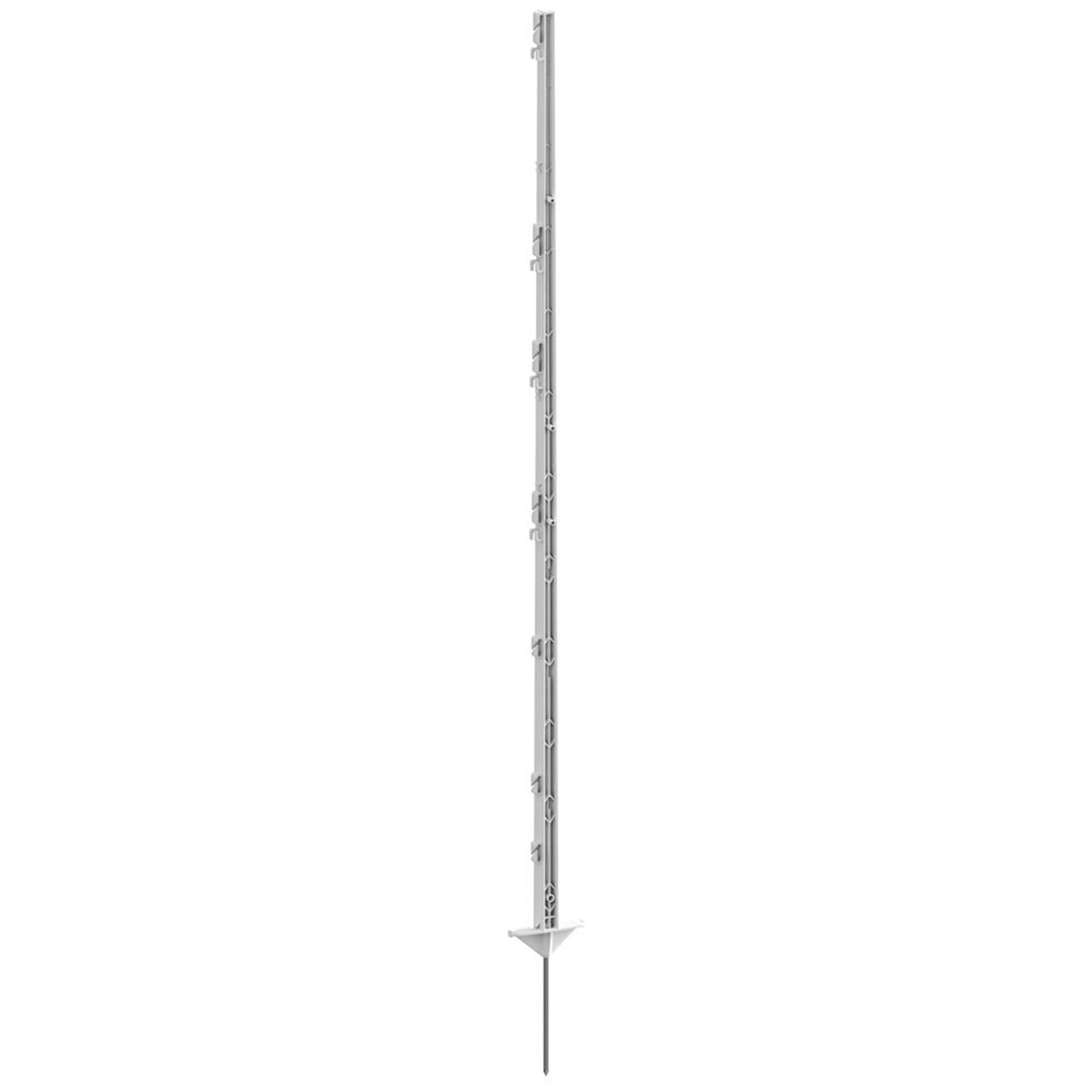 Farm Patrol Kerbl Vollkunststoffpfahl m.Stahlsp. 156cm Doppeltritt, weiss, 5 stk Weidezaun
