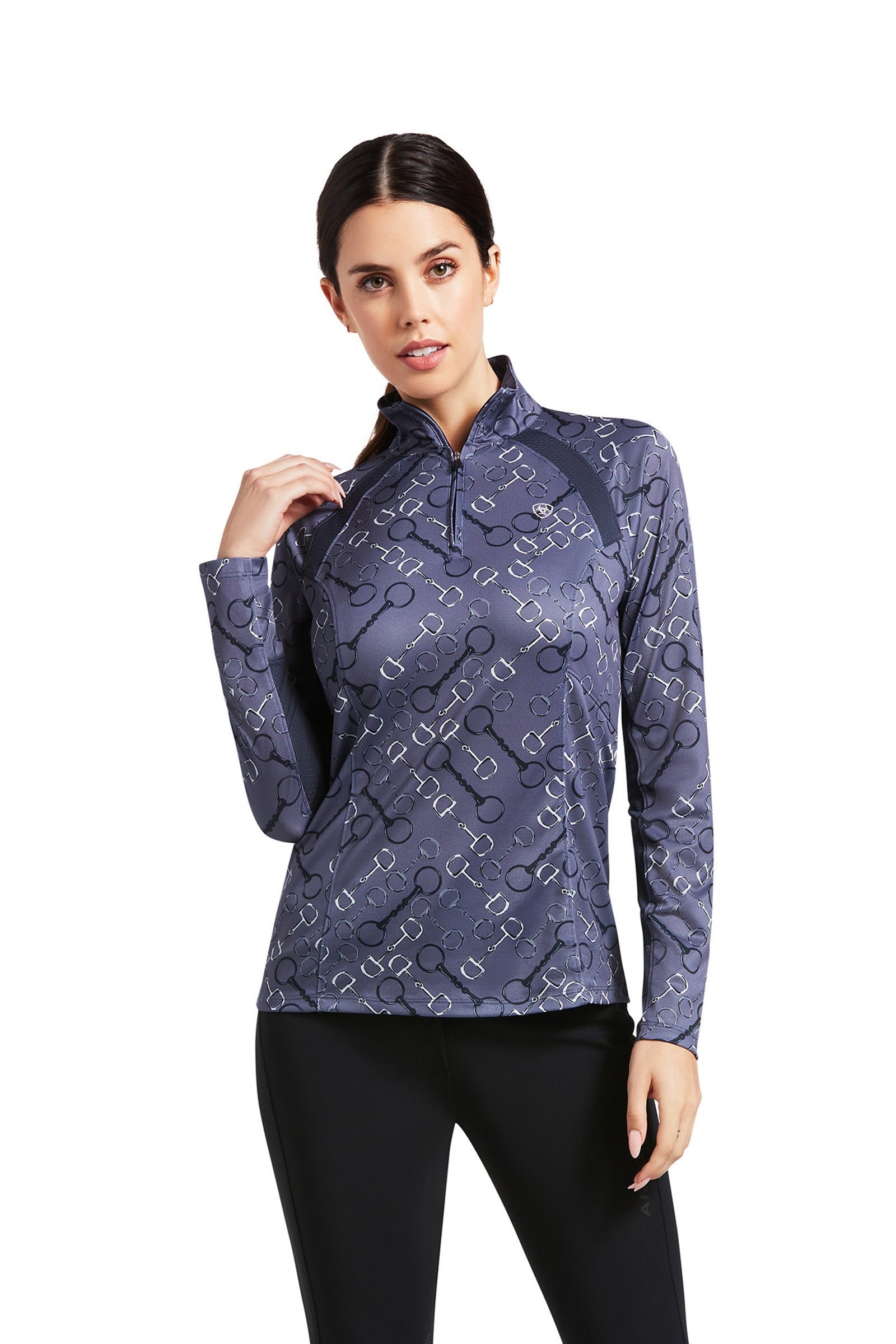 Ariat Sunstopper 2.0 Damen 1/4 Zip Baselayer Shirt Damen Reitbekleidung