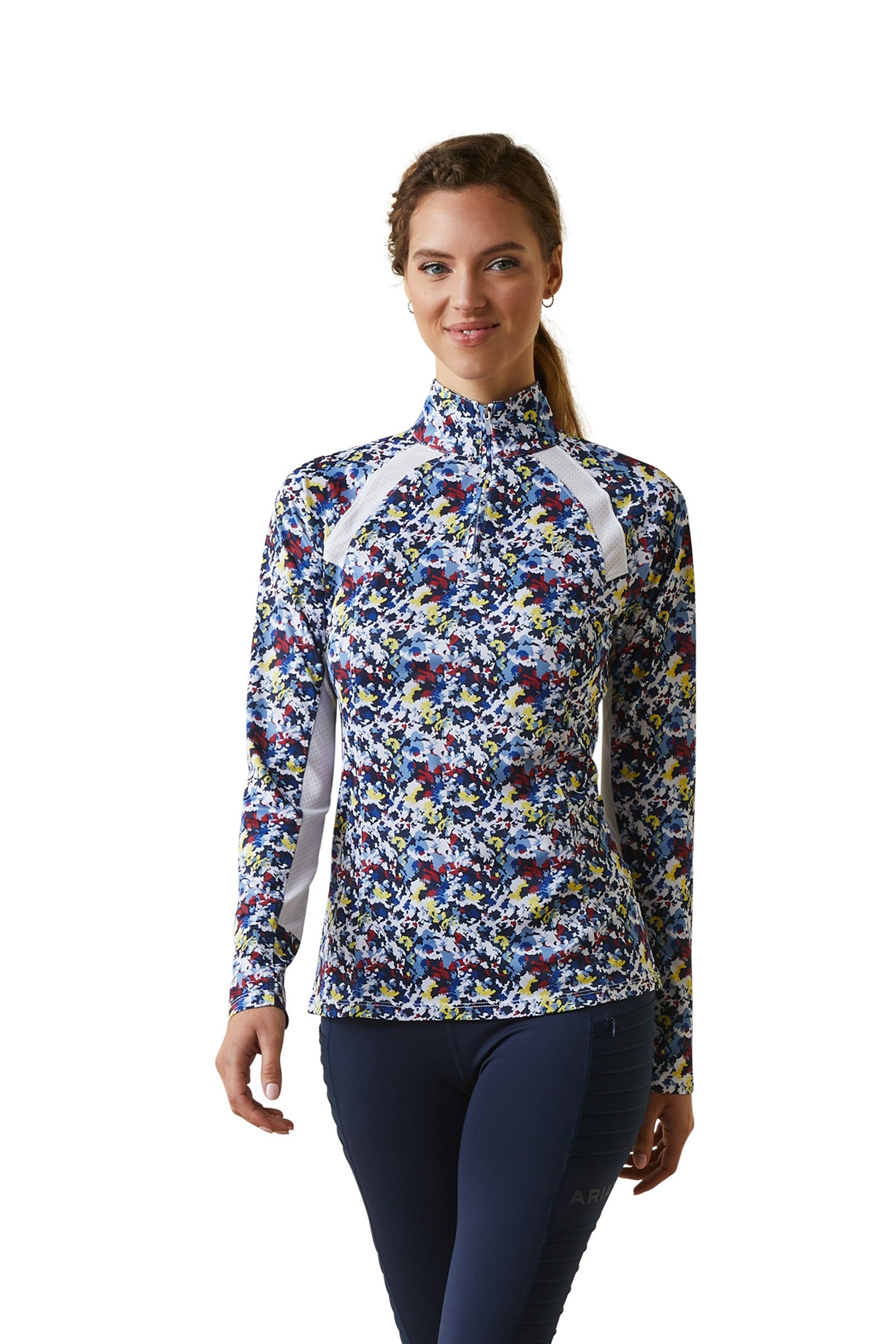 Ariat Sunstopper 2.0 Damen 1/4 Zip Baselayer Shirt Damen Reitbekleidung