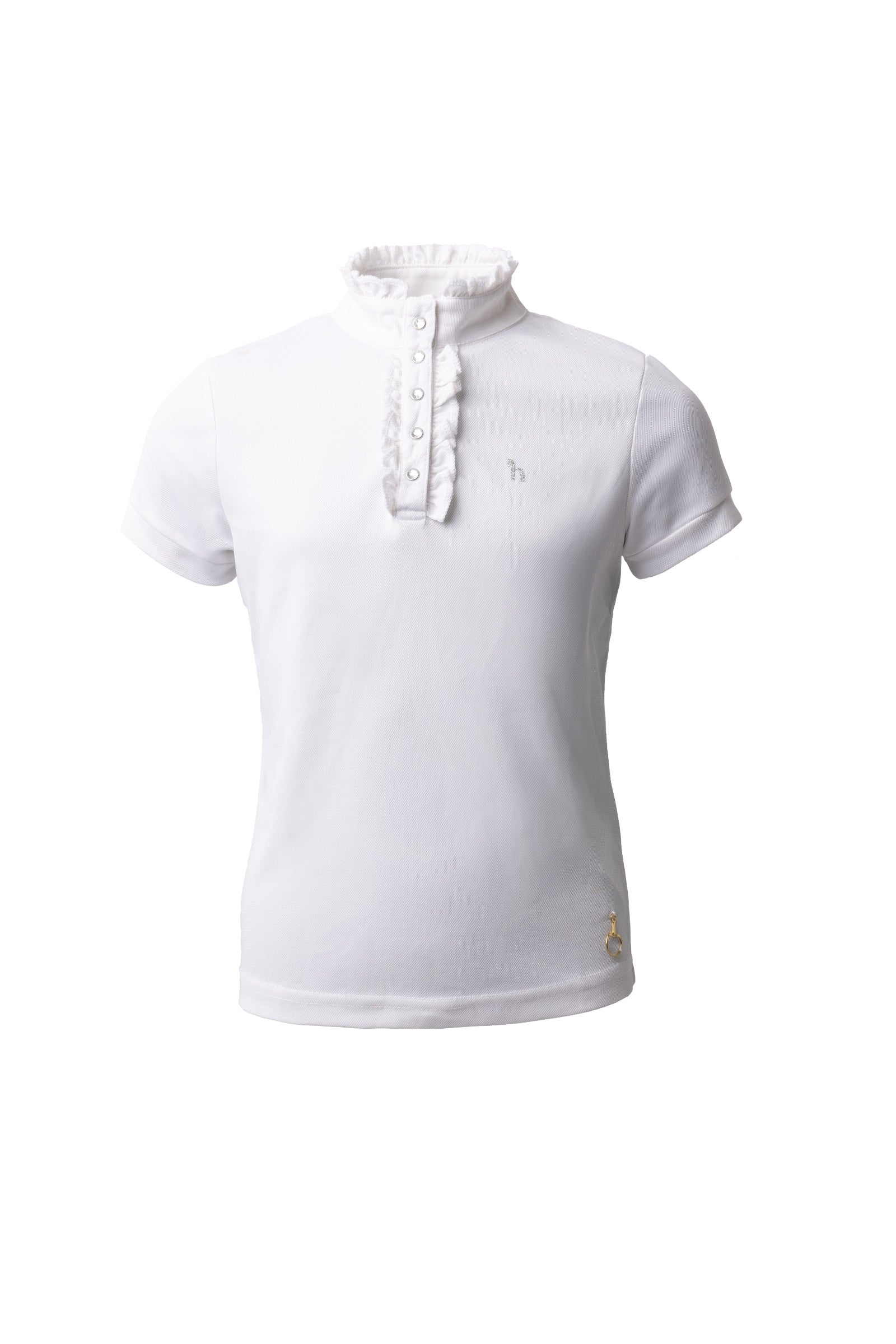 Horze Christel Kinder Turniershirt mit Kurzarm und Rüschen Kinder Reitbekleidung
