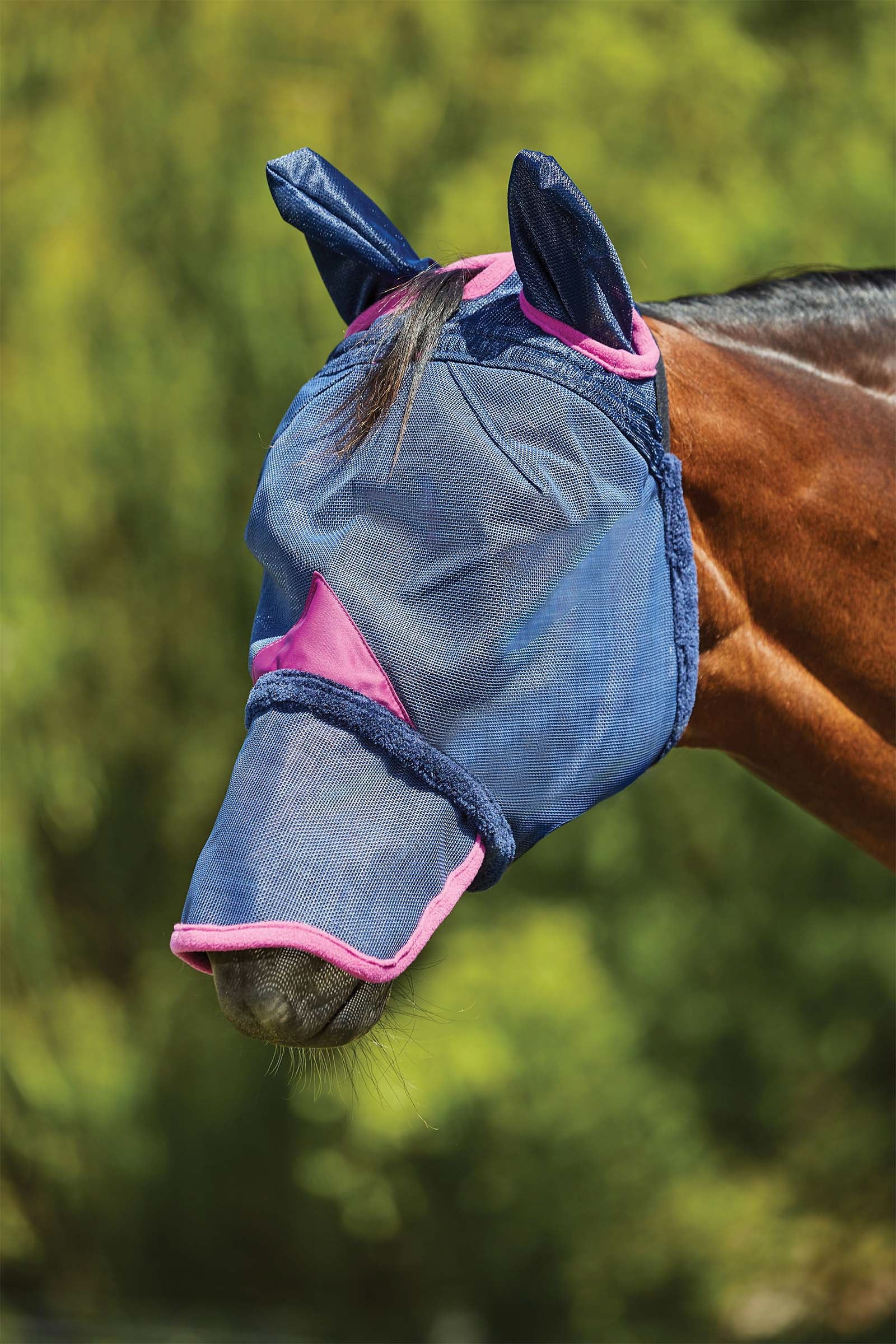 Weatherbeeta Comfitec Deluxe Durable Mesh Mask with Ears and Nose Antifly Protection for Horses