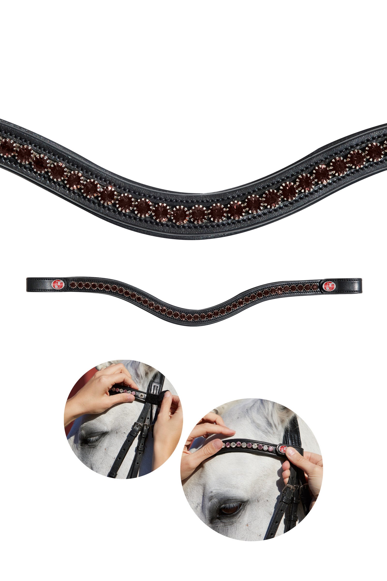 Kieffer FlexiLoop® Crystal Browband Bridles & Reins