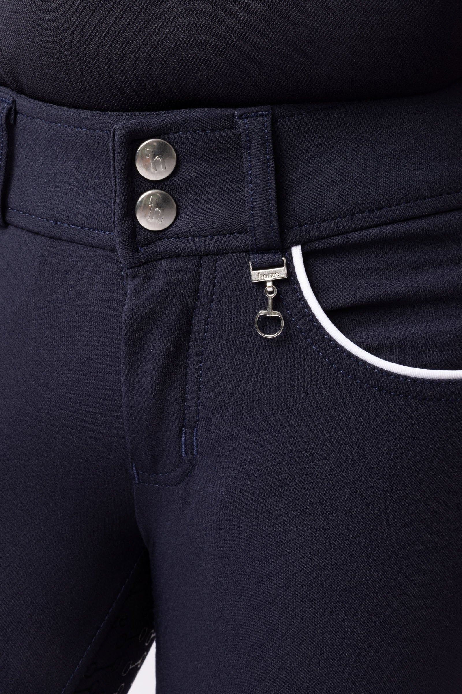 Horze Aubrey Kid's High Waist Breeches with Silicone Full Seat Kids Apparel