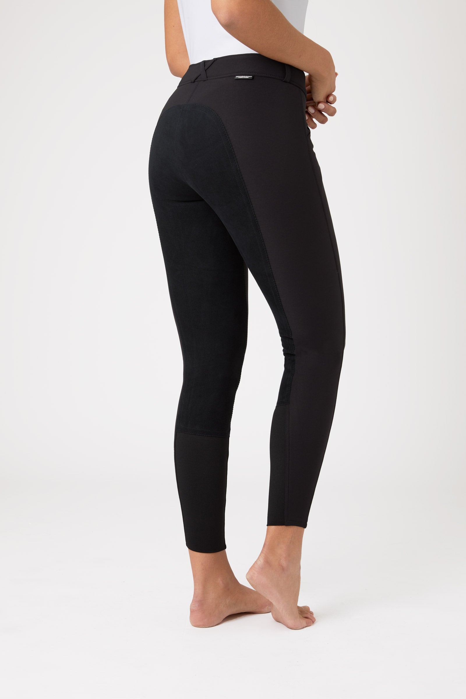 Horze Grand Prix Damen-Vollbesatzreithose mit Lederbesatz, UPF 50+ Womens Breeches