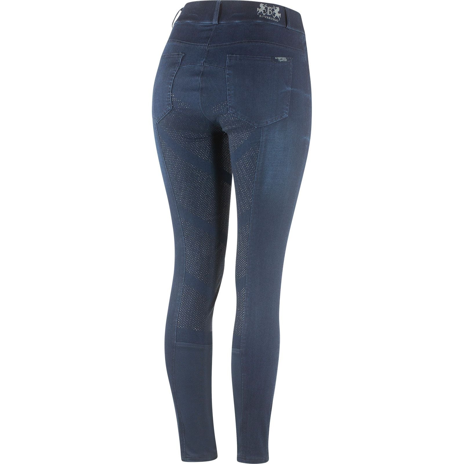 B Vertigo Elle Damen Reithose mit Vollbesatz in Jeansoptik mit Silikon Grip Womens Breeches