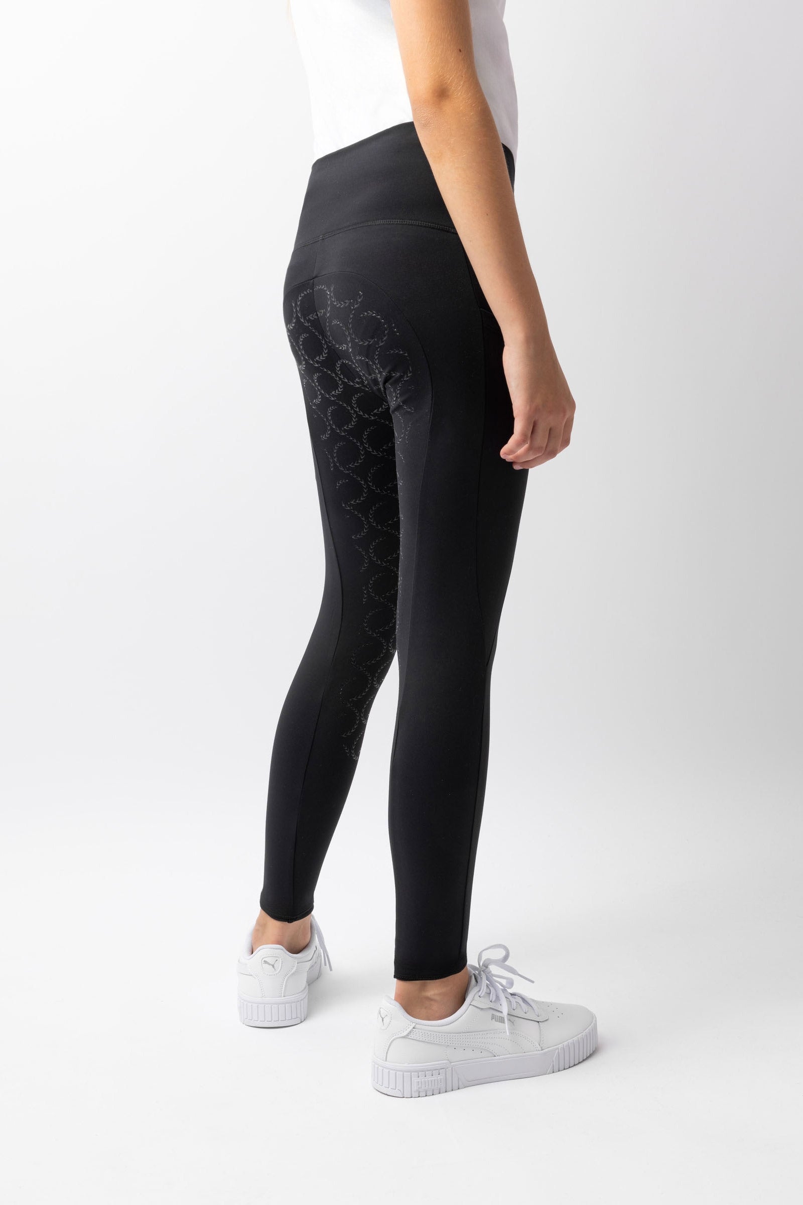 Horze Gillian Kinder Kompressionsreitleggings mit Vollbesatz Kinder Reitbekleidung