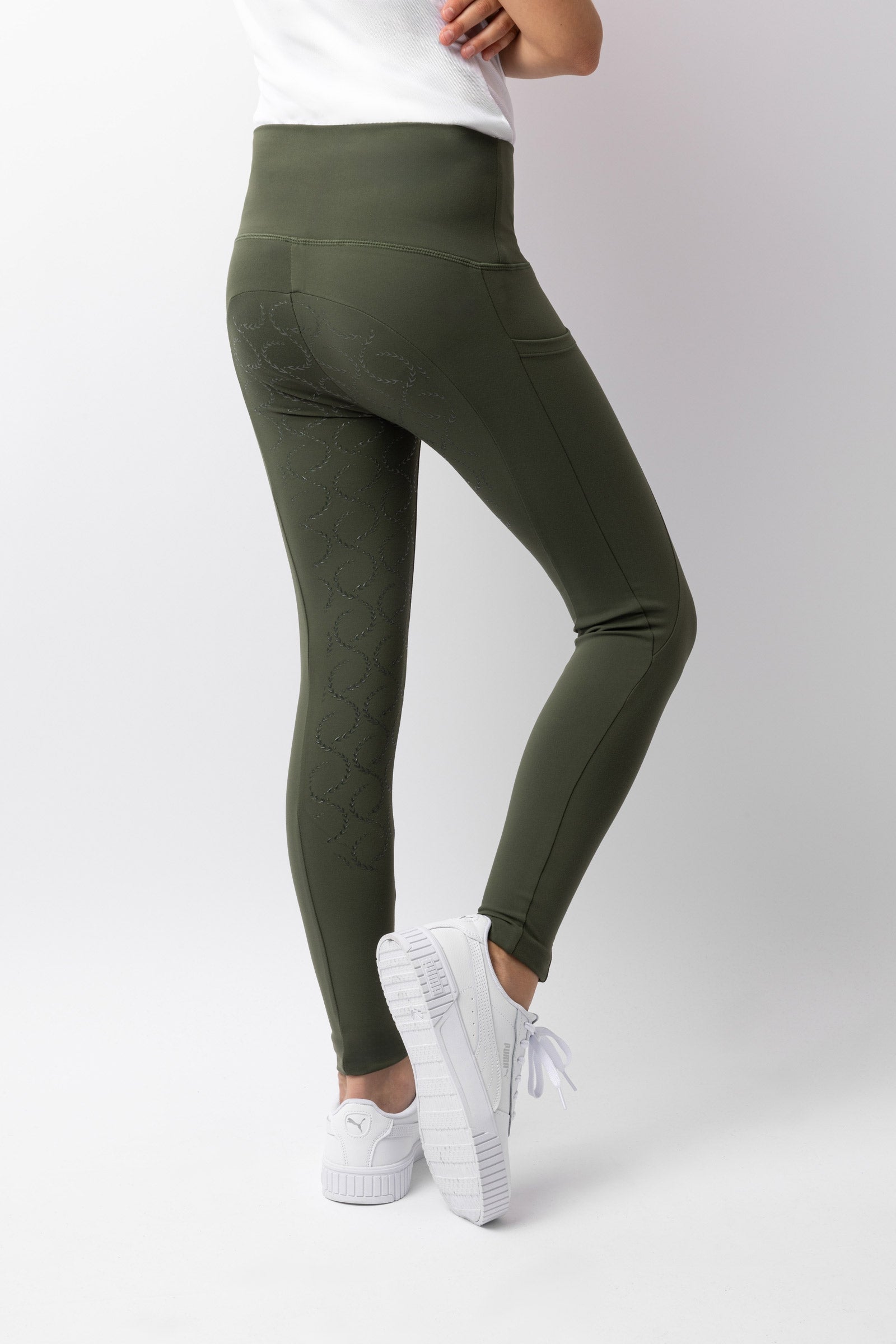 Horze Gillian Kinder Kompressionsreitleggings mit Vollbesatz Kinder Reitbekleidung