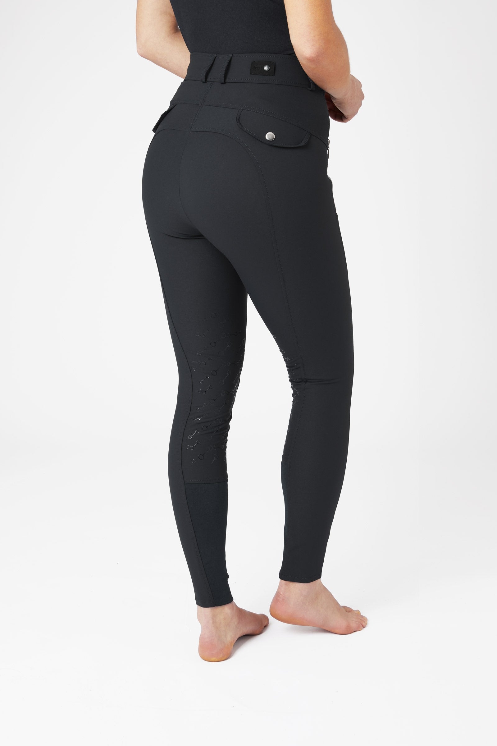 Horze Andrea Kniebesatzreithose mit hohem Bund für Damen Womens Breeches