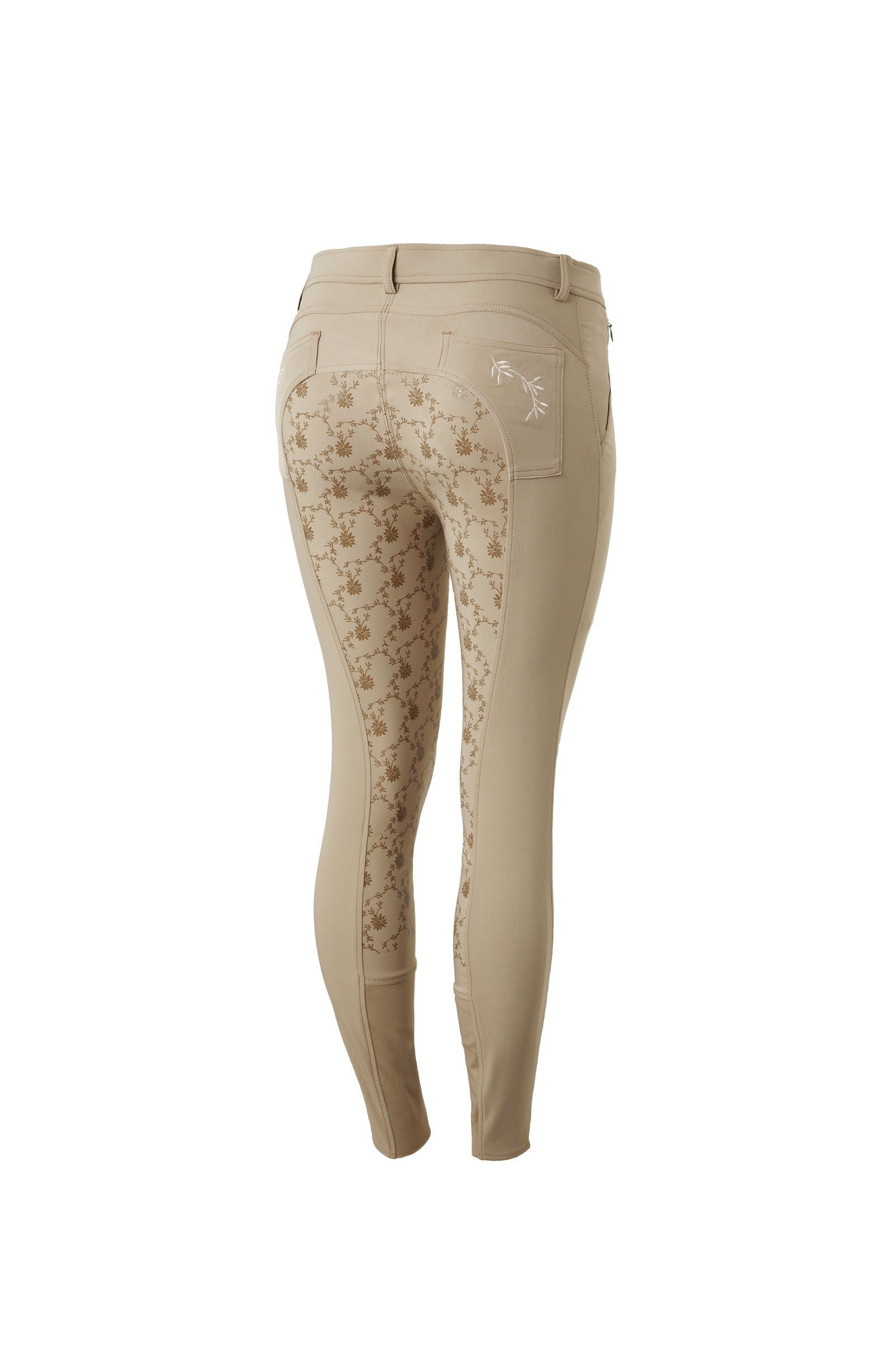 Horze Kaitlin Women's Full Seat Breeches with Flower Detail Womens Breeches
