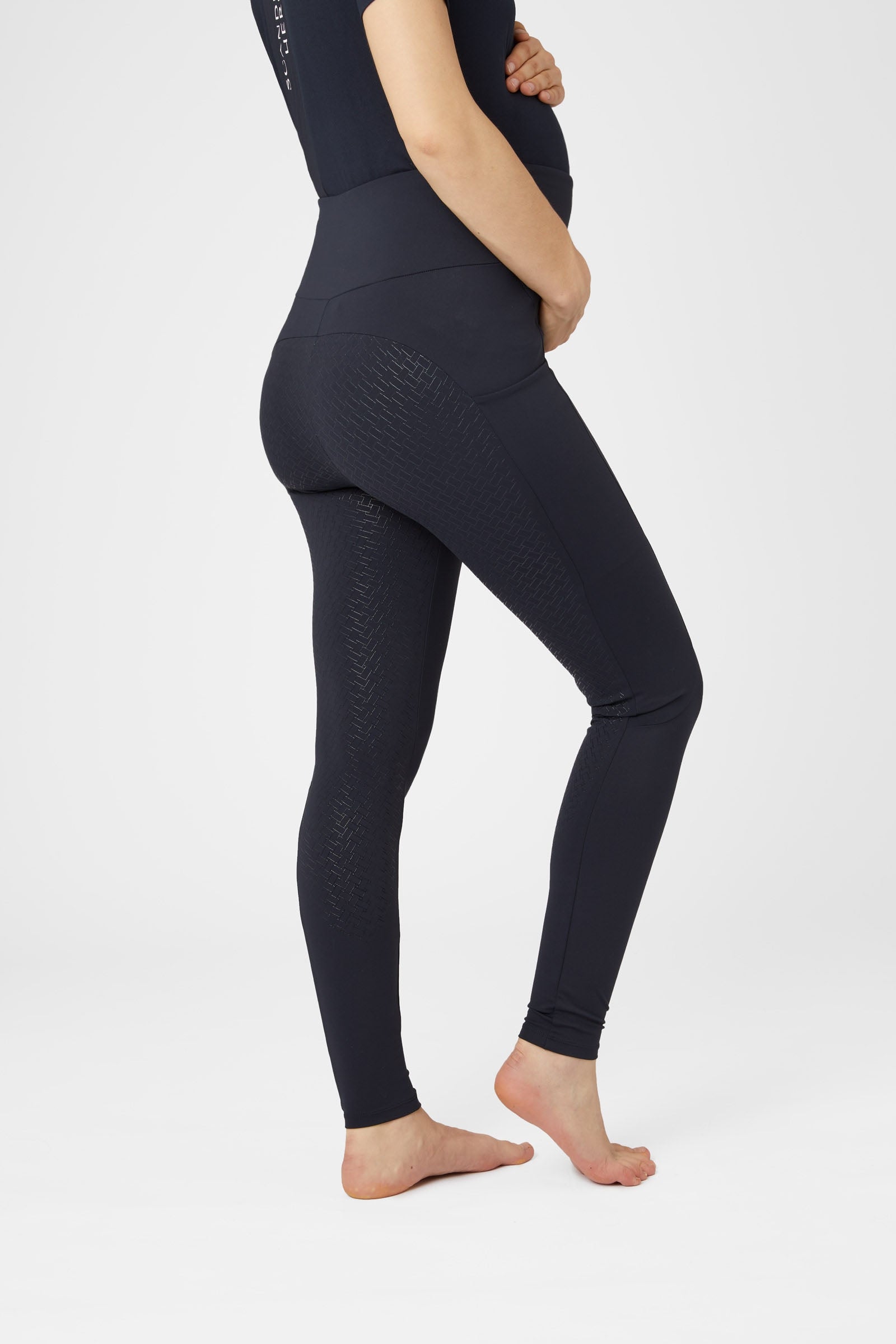 Horze Ginny Maternity Silicone Full Seat Riding Tights with Phone Pockets Womens Breeches