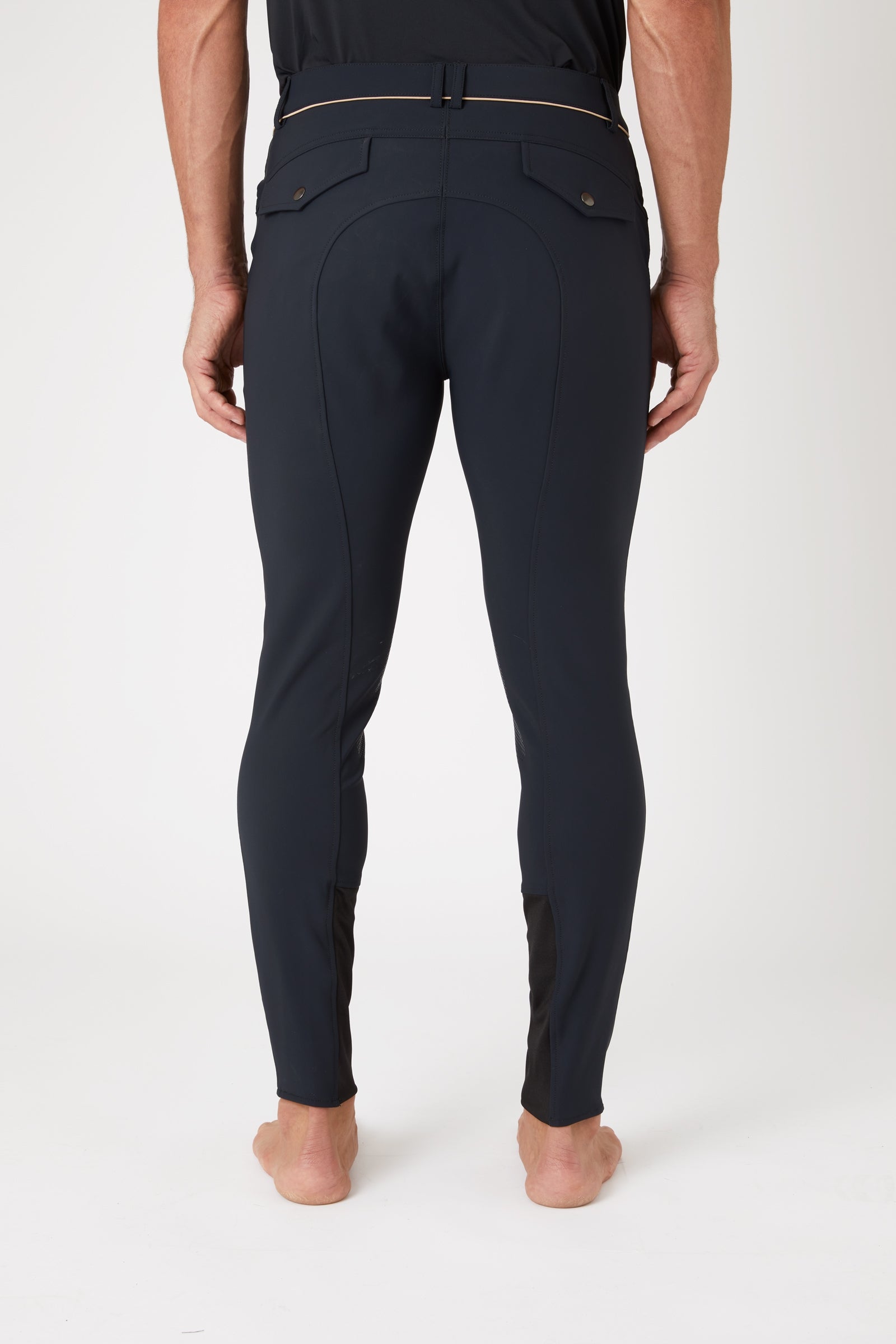 B Vertigo Damien Men's Knee Patch Breeches UPF 40+ Mens Riding Clothing