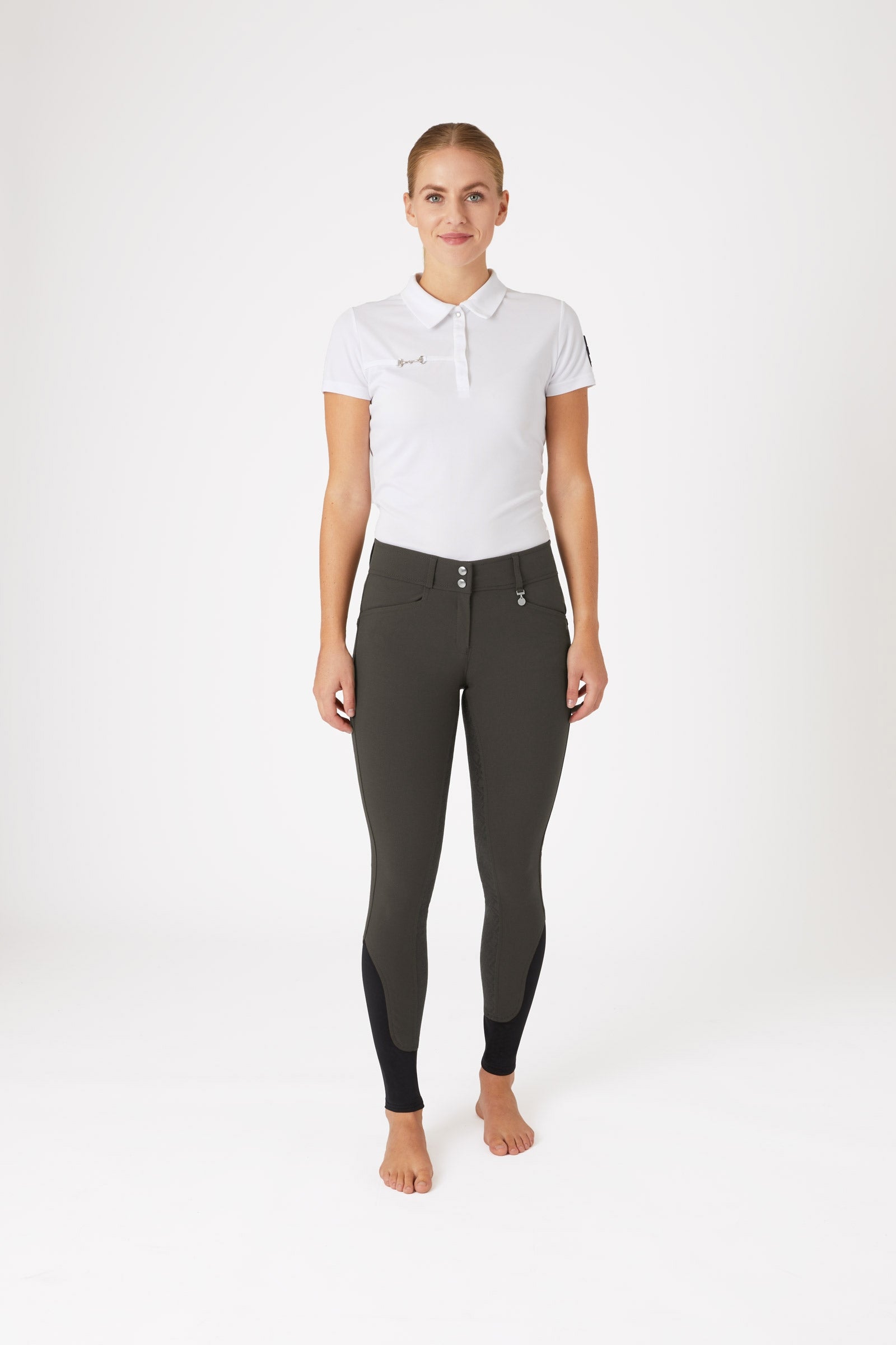 Horze Women's High Waist Breeches with Silicone Full Grip Womens Breeches