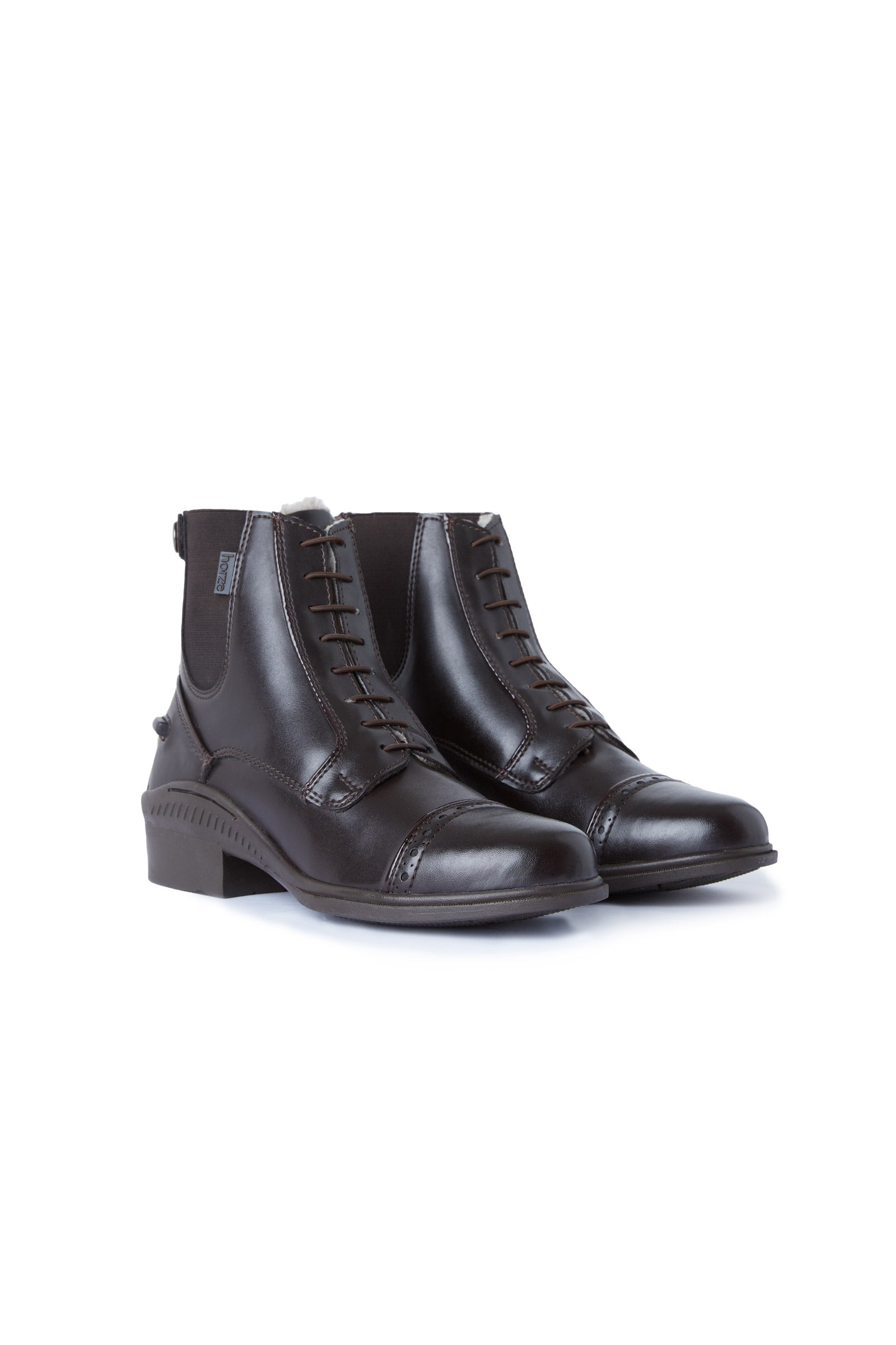 Horze Kilkenny Lux Damen Winter Reitstiefeletten mit Brogue Detail Reitstiefel & Reitschuhe