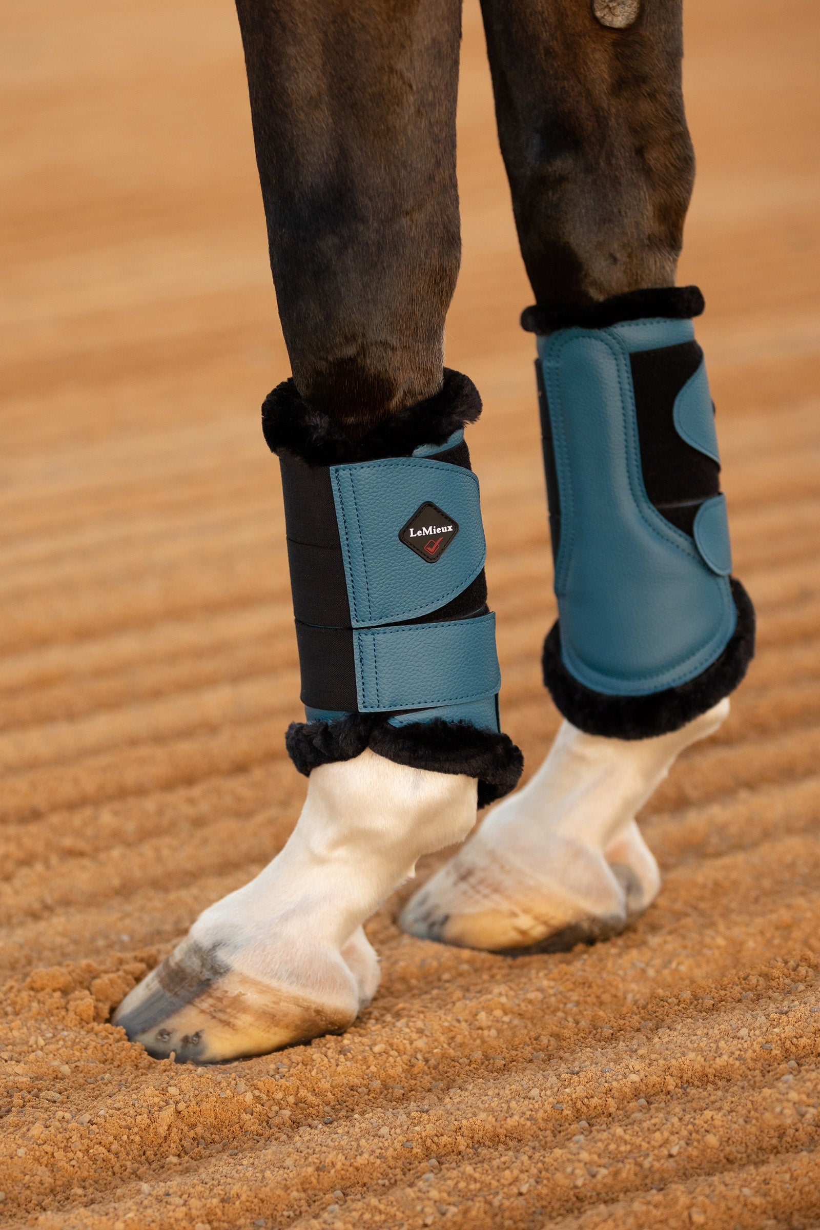 LeMieux Fleece Lined Brushing Boot Leg Protection & Hoof Protection for Horses