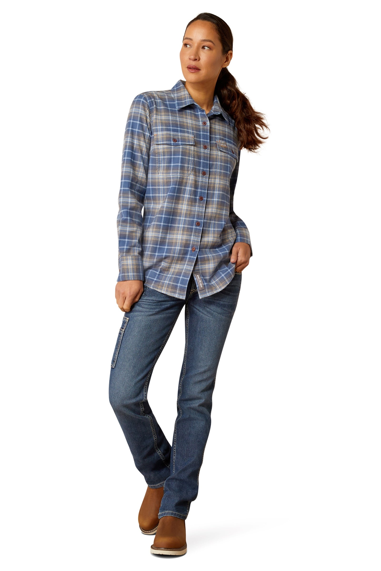 Ariat Rebar Flannel DuraStretch Damen Arbeitshemd Damen Reitbekleidung