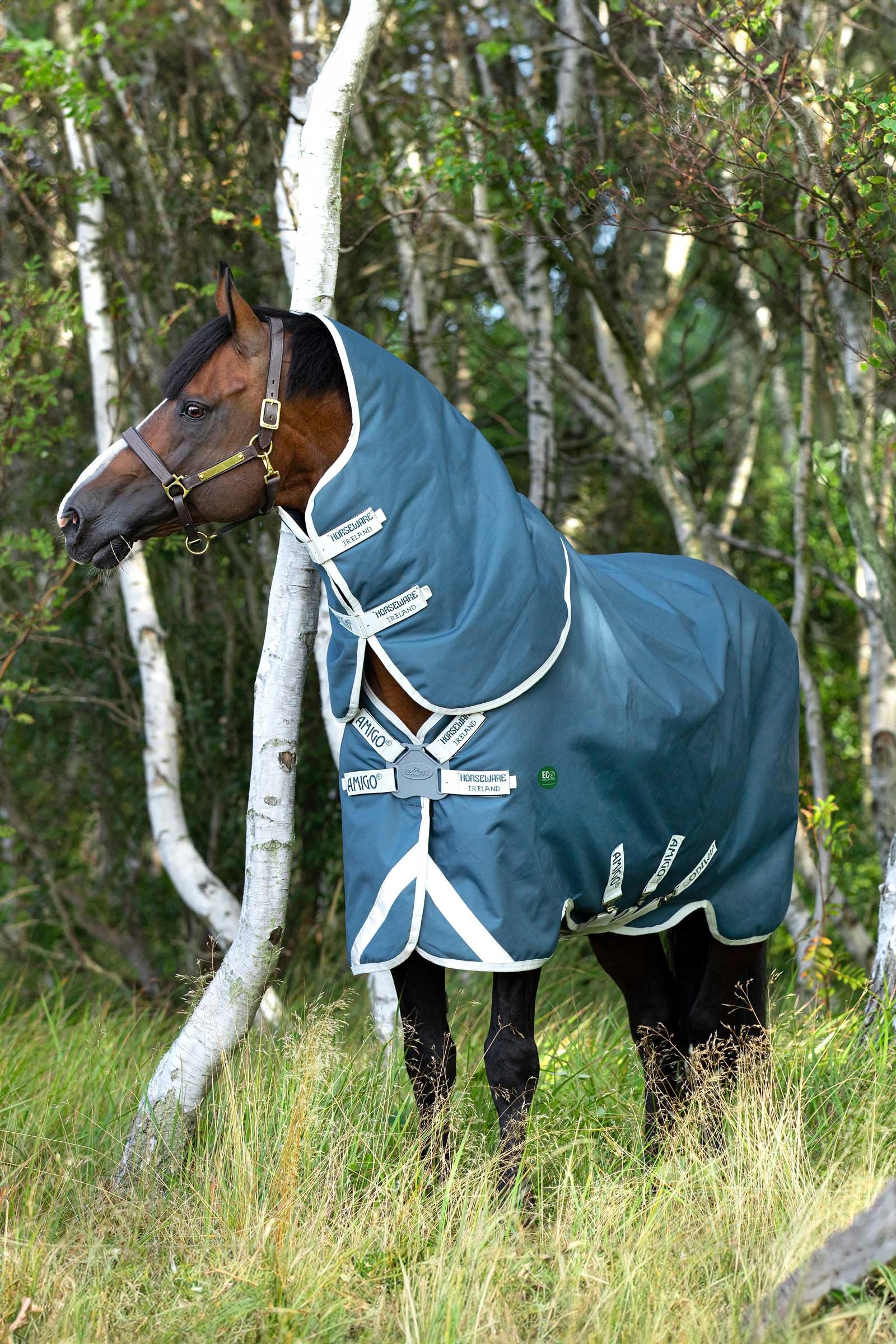 Horseware Amigo AmEco 12 Plus Turnout Rug With Detachable Neck, 0 g Horse Rugs