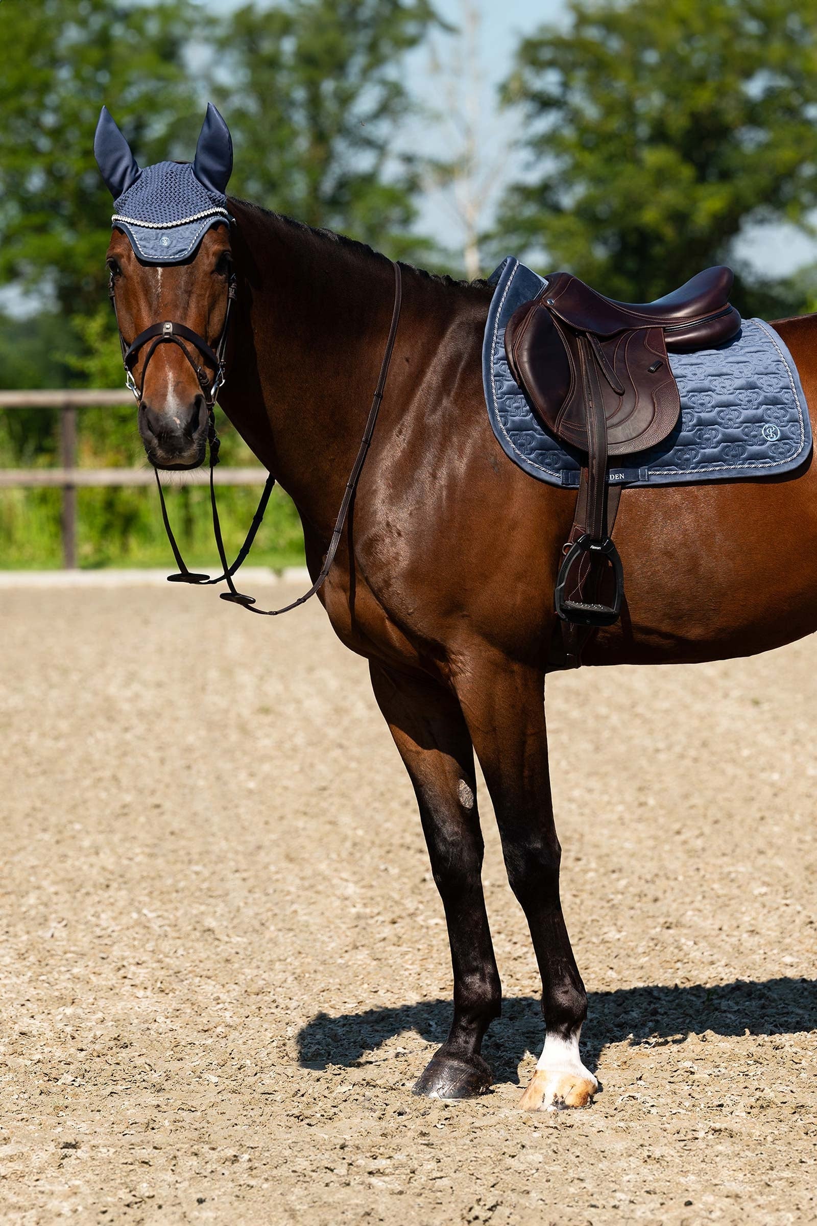 PS of Sweden Saddle Pad Velvet Monogram Jump Saddle Pads