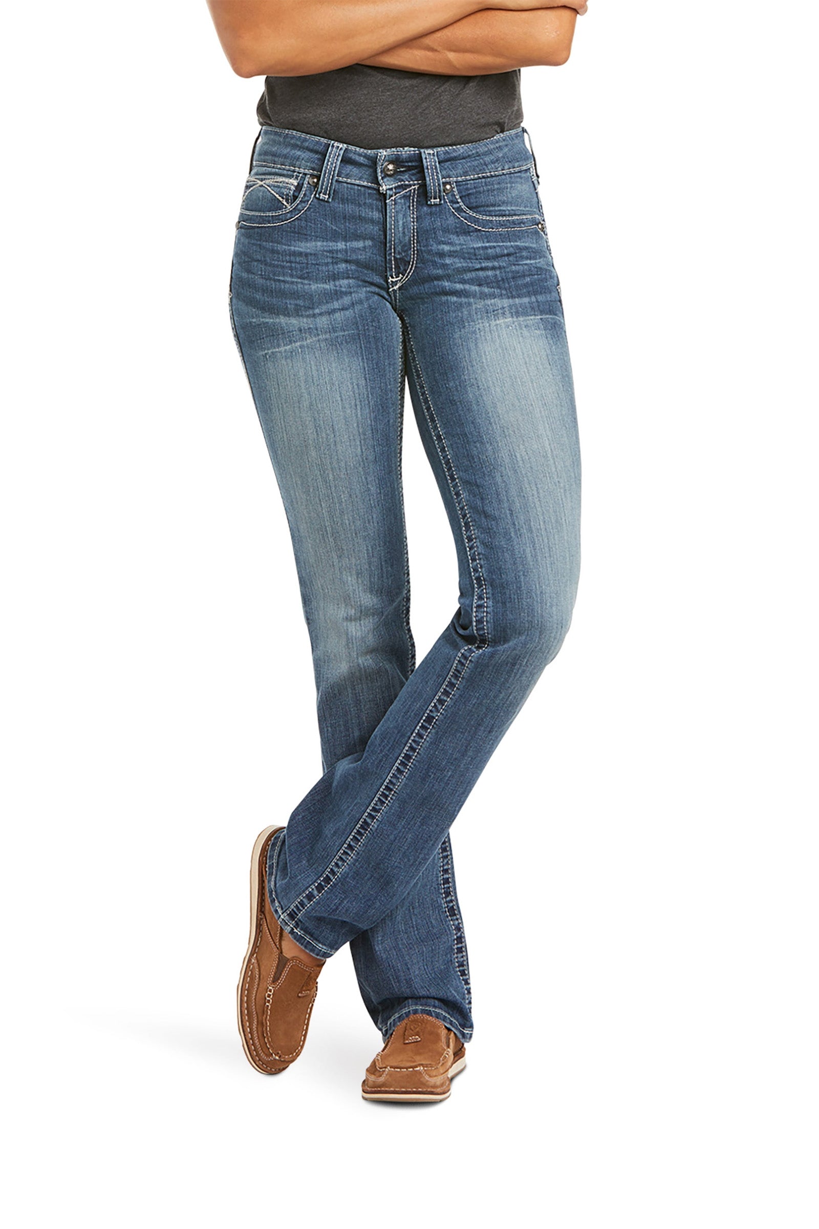 Ariat Real Stretch Icon Straight Jeans für Damen Womens Breeches