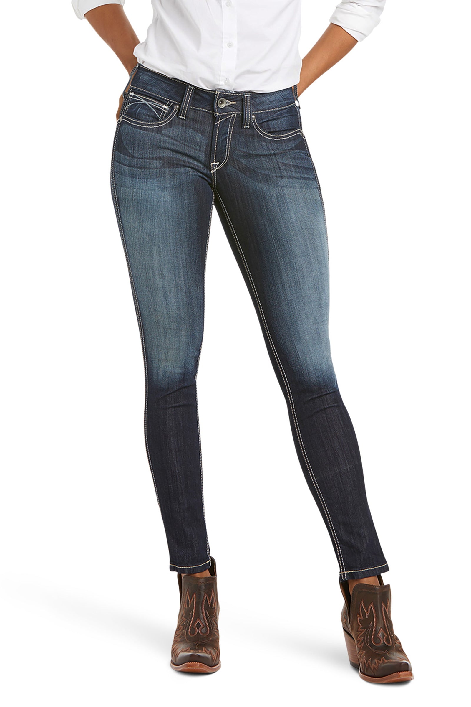 Ariat Ella R.E.A.L Damen Stretch Skinny Jeans mit mittelhohem Bund Womens Breeches