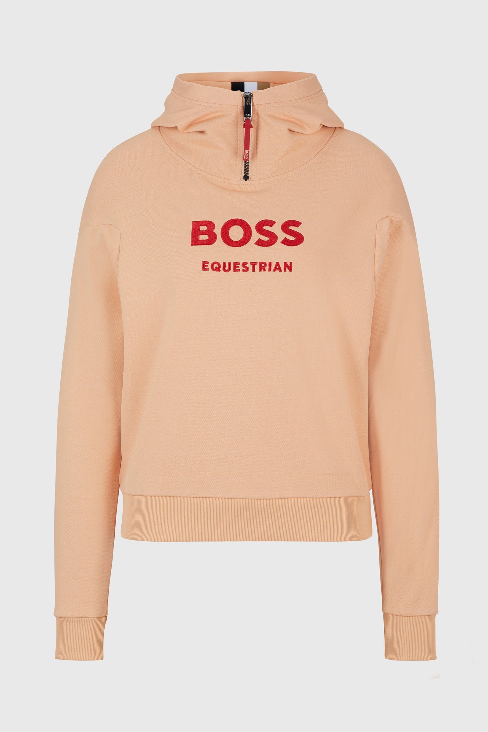 Boss Faye Logo Kapuzen-Sweatshirt mit Reißverschluss Damen Reitbekleidung
