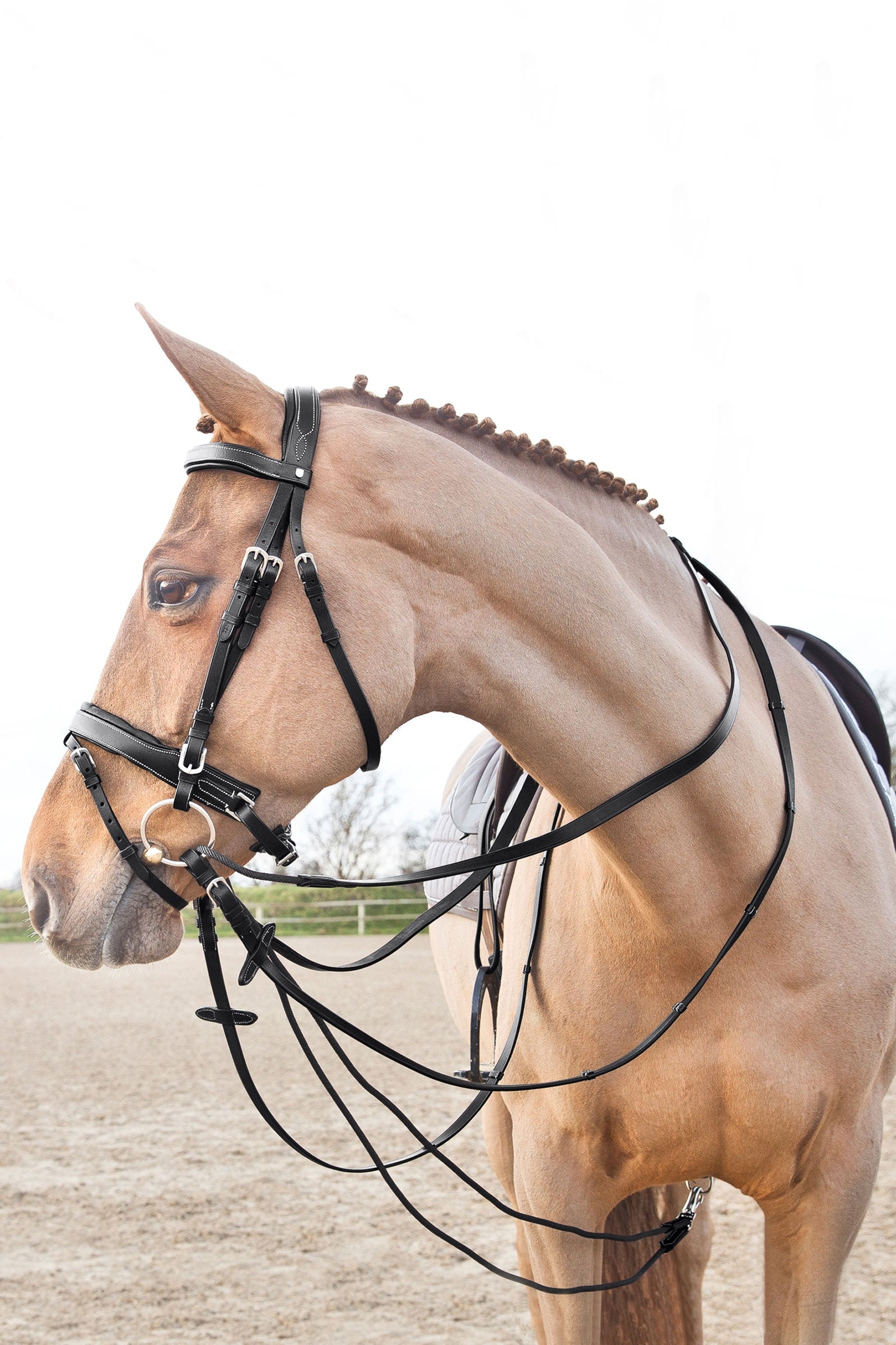 Horze Sparta Nylon/Leather Draw Reins Bridles & Reins