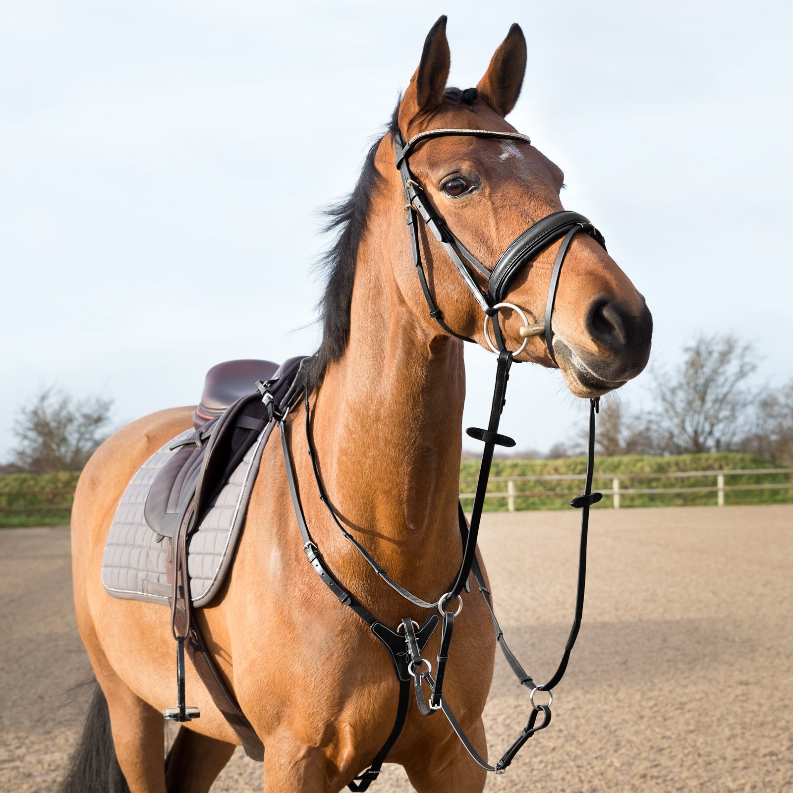Horze Adjustable Hunting Breastplate Bridles & Reins