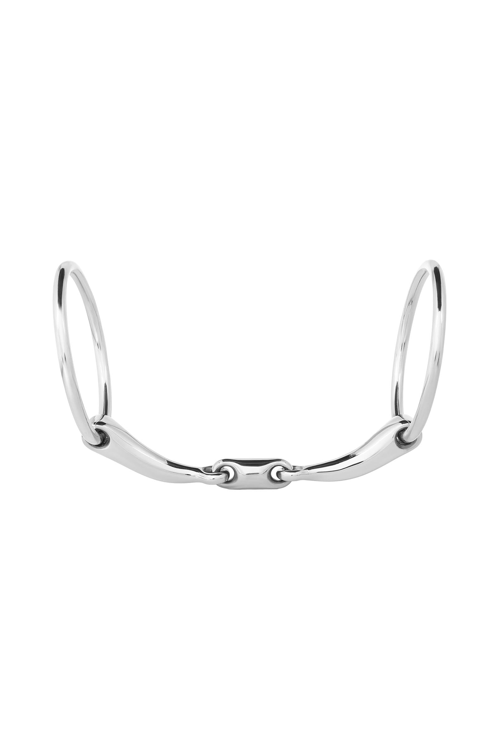 Waldhausen Snaffle Bit Lock Up, Double Jt., Stainless St., 16 mm Horse Bits