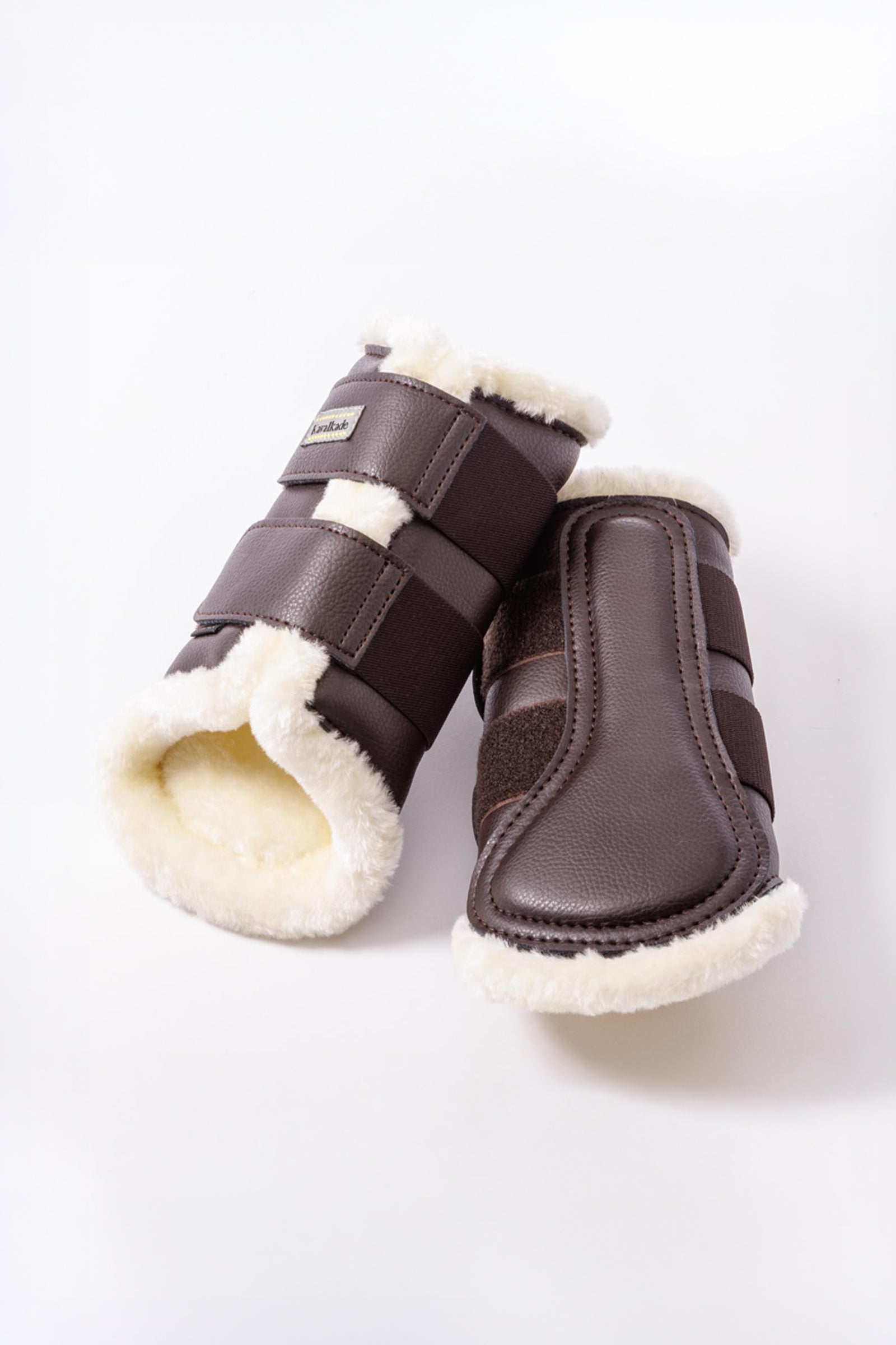 Kavalkade Anatomic Kunstleder Gamaschen mit Kunstfell Leg Protection & Hoof Protection for Horses