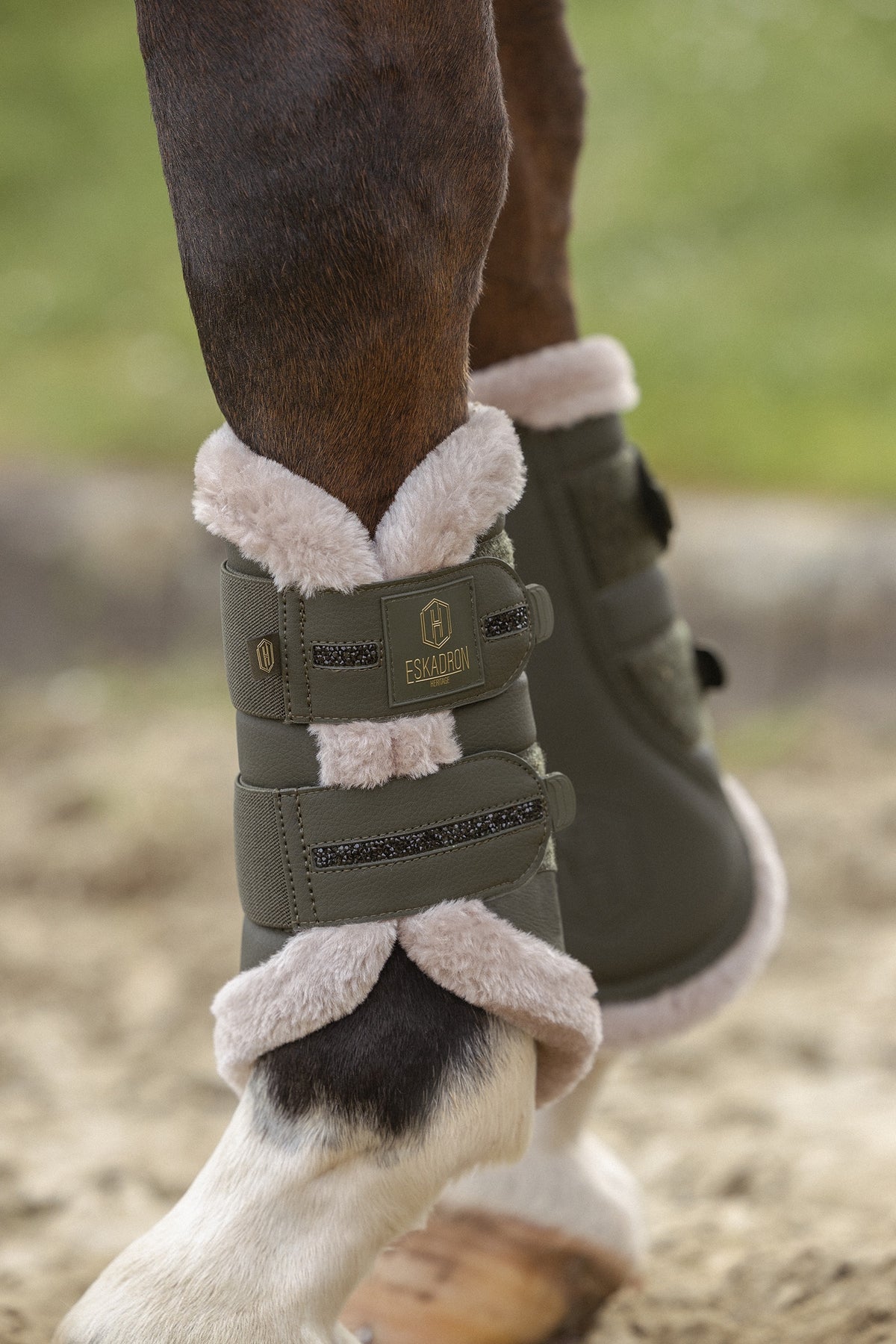 Eskadron Heritage 26/27 Jewel Faux Fur & Faux Leather Tendon Boots (Pair) Leg & Hoof Protection