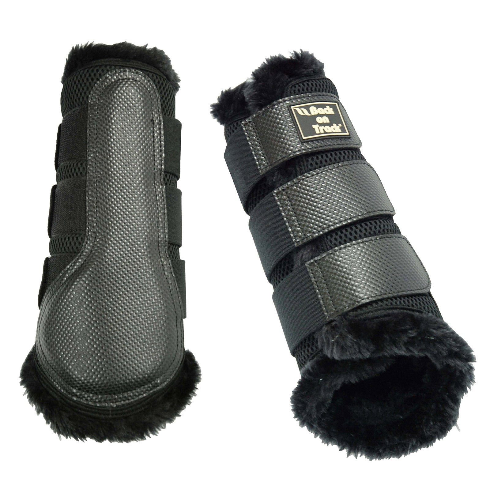 undefined Back on Track Brush boot 3D mesh, w/ faux fur, S-M Leg Protection & Hoof Protection for Horses