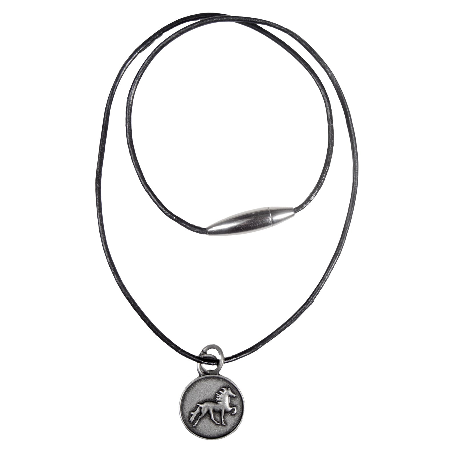Karlslund Leather necklace with rustic icelandic horse Gifts & Toys