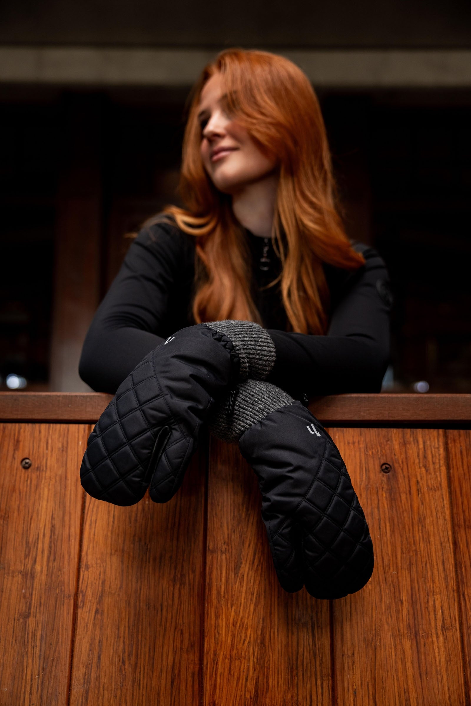 3 finger handschuhe damen gefütterte 3-Finger-Fäustlinge für den Winter Schwarz 5 – horze