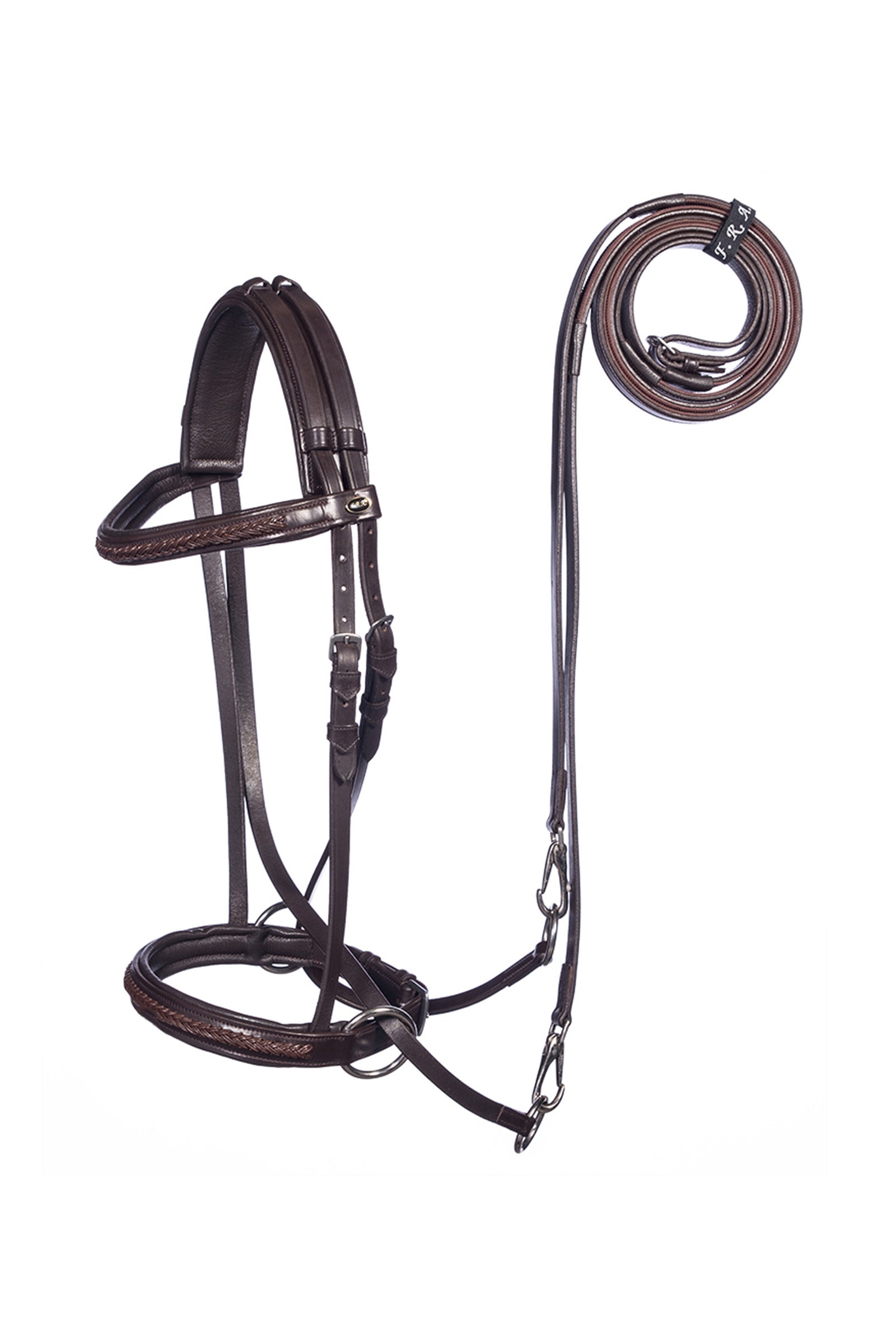 F.R.A. Freedom Riding Articles Ulan Bitless Bridle (System 5) Leather w/ Leather Reins Trensenzäume & Zügel