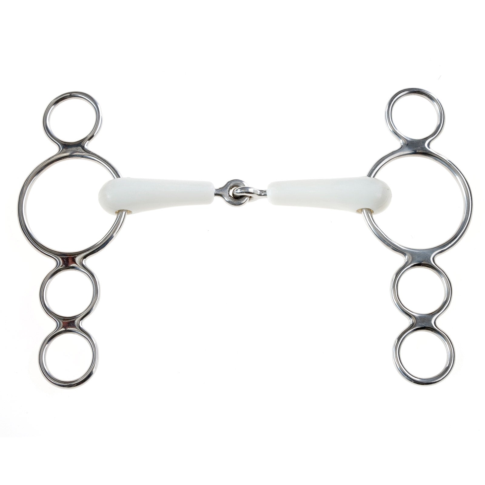 Korsteel Flexi gebrochenes 3-Ring Dutch Gag Bit Gebisse