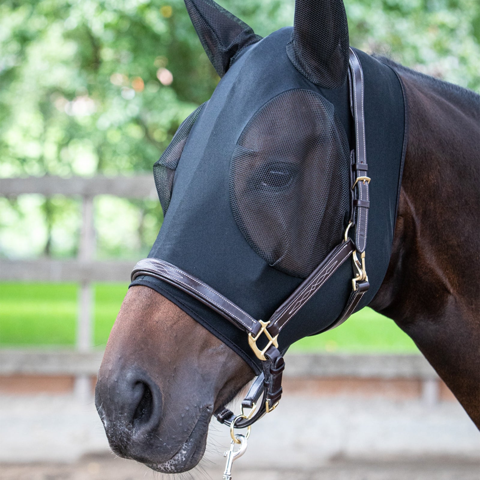 Harry's Horse Fly Mask SkinFit with Ears Antifly Protection for Horses