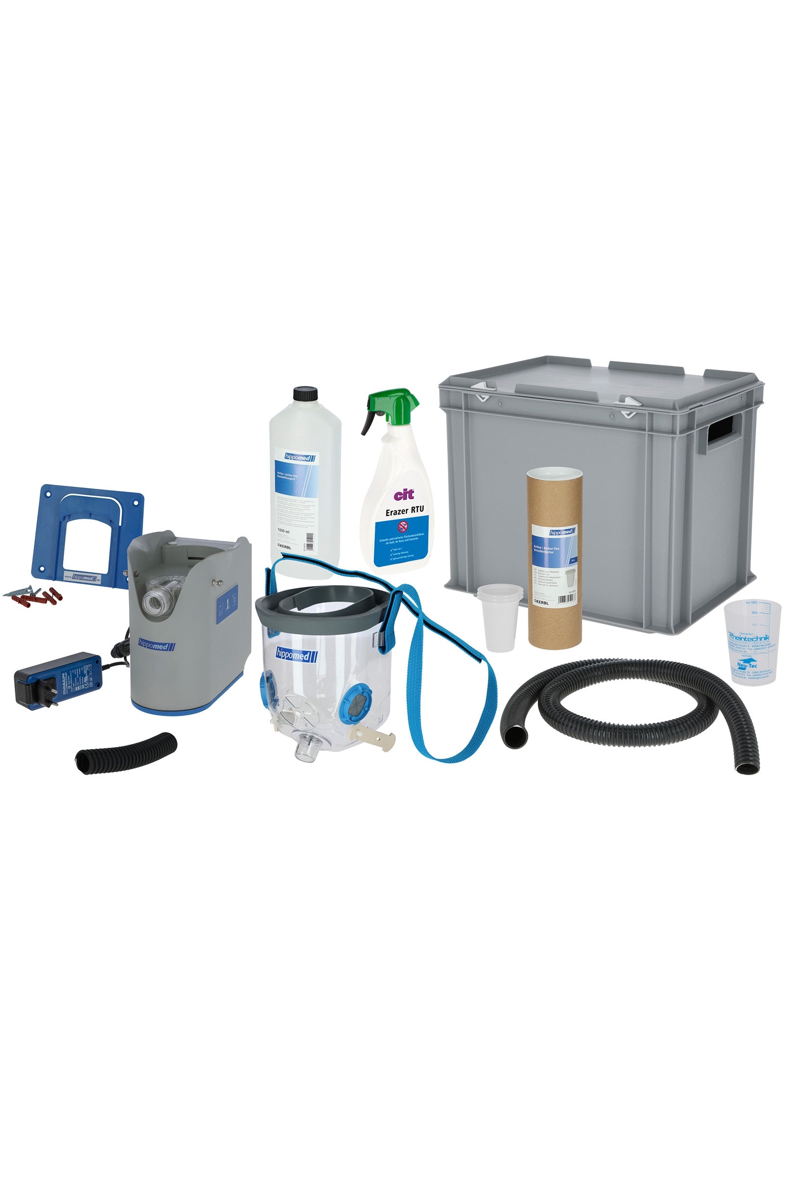 Hippomed AirOne Flex Batterie Ultraschall Inhaliergerät mit Maske, Warmblut Pflege