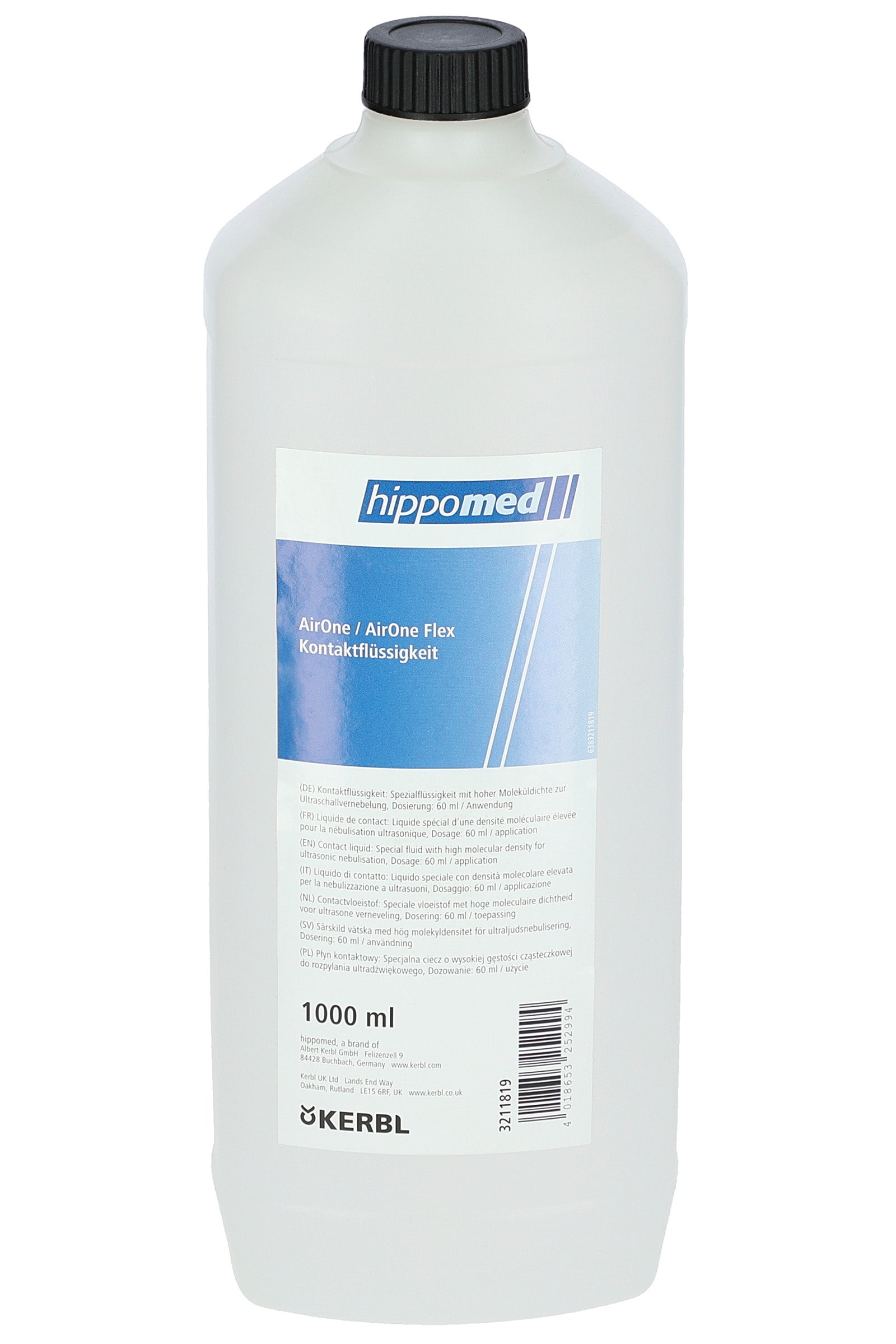 Hippomed Kontaktflüssigkeit für AirOne Inhaliergerät, 1000ml Pflege
