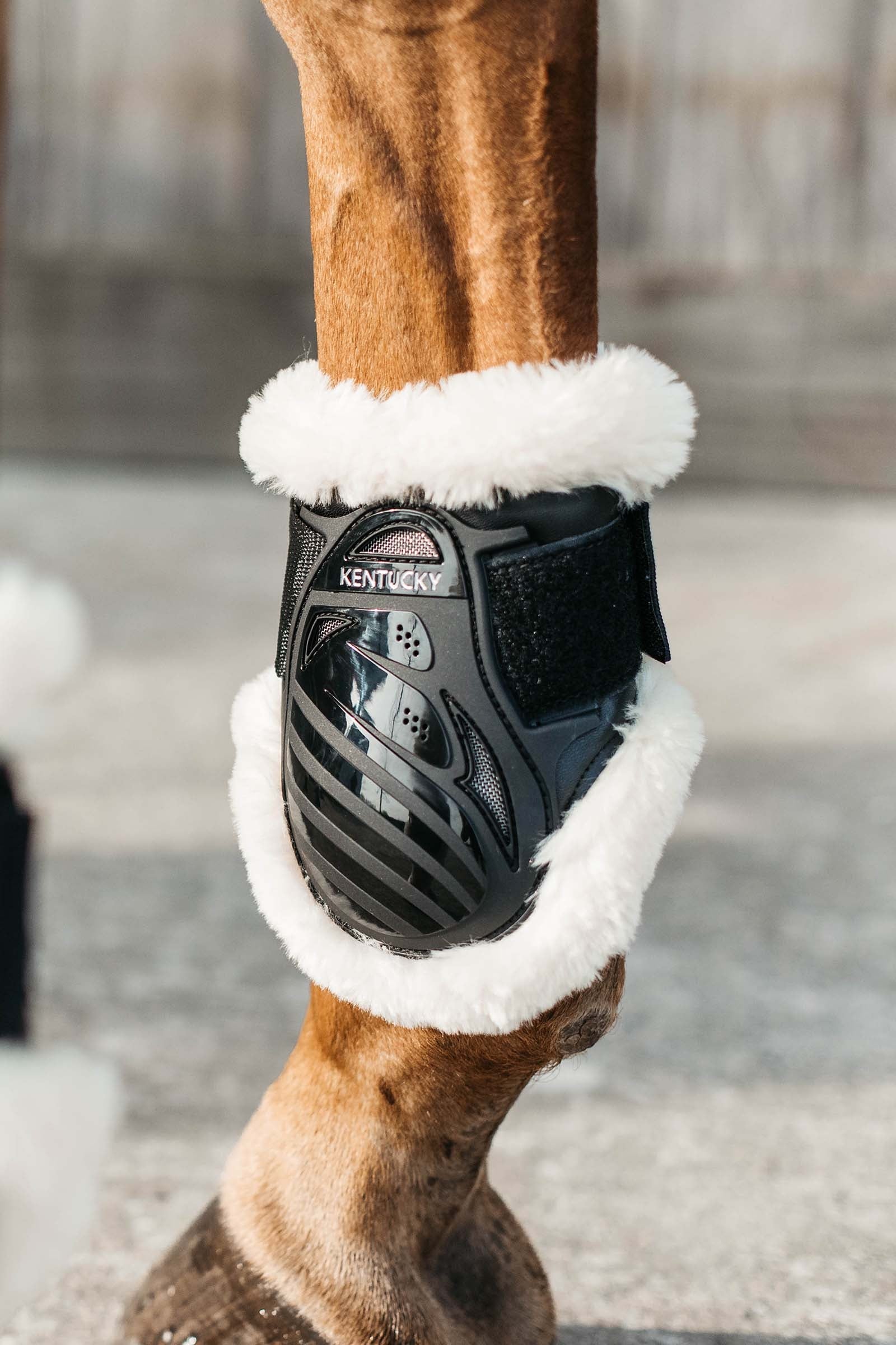 Kentucky Horsewear Vegan Sheepskin Young Horse Fetlock Boots Leg Protection & Hoof Protection for Horses