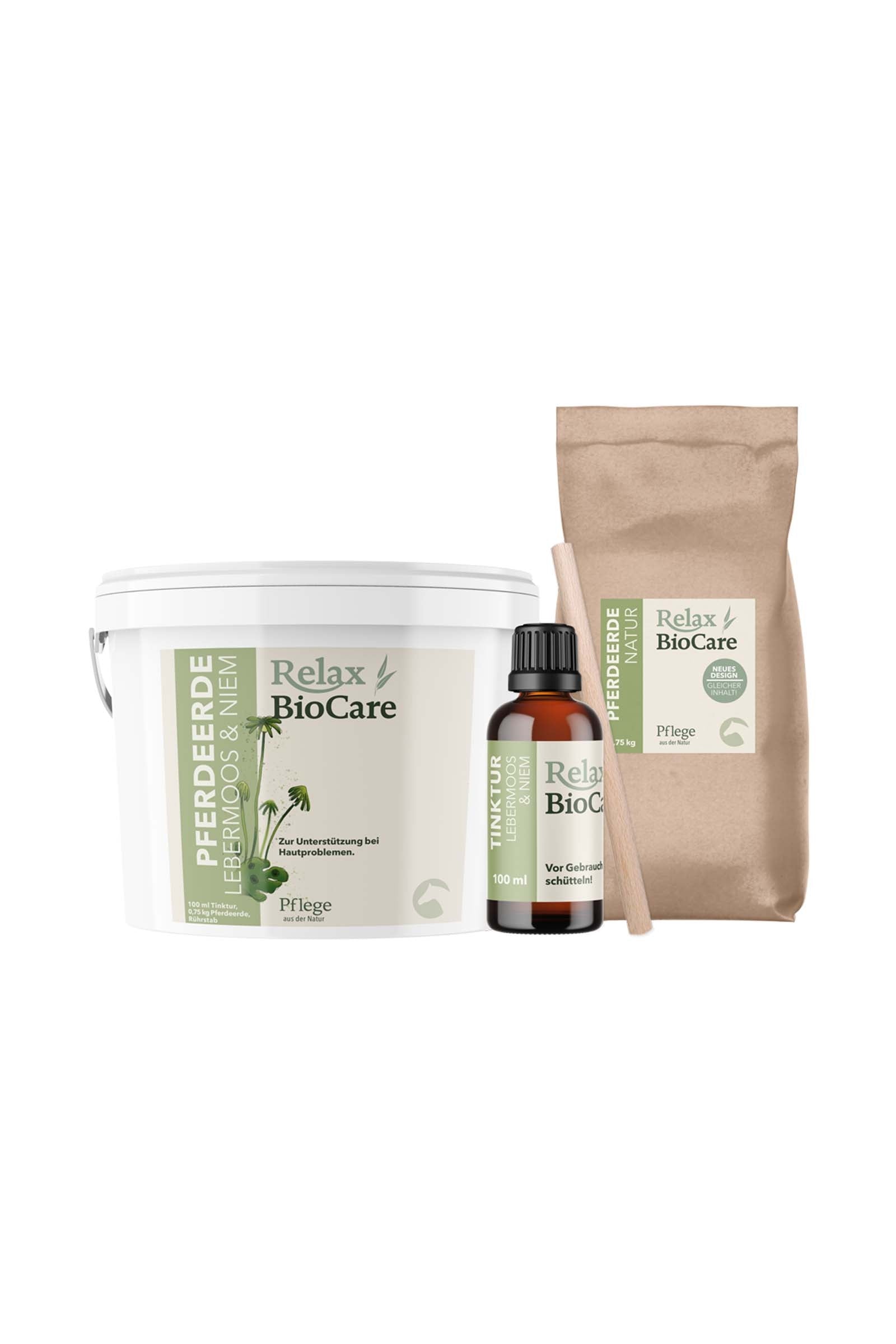 Relax BioCare Pferdeerde Lebermoos & Niem, 750g/100ml Pflege