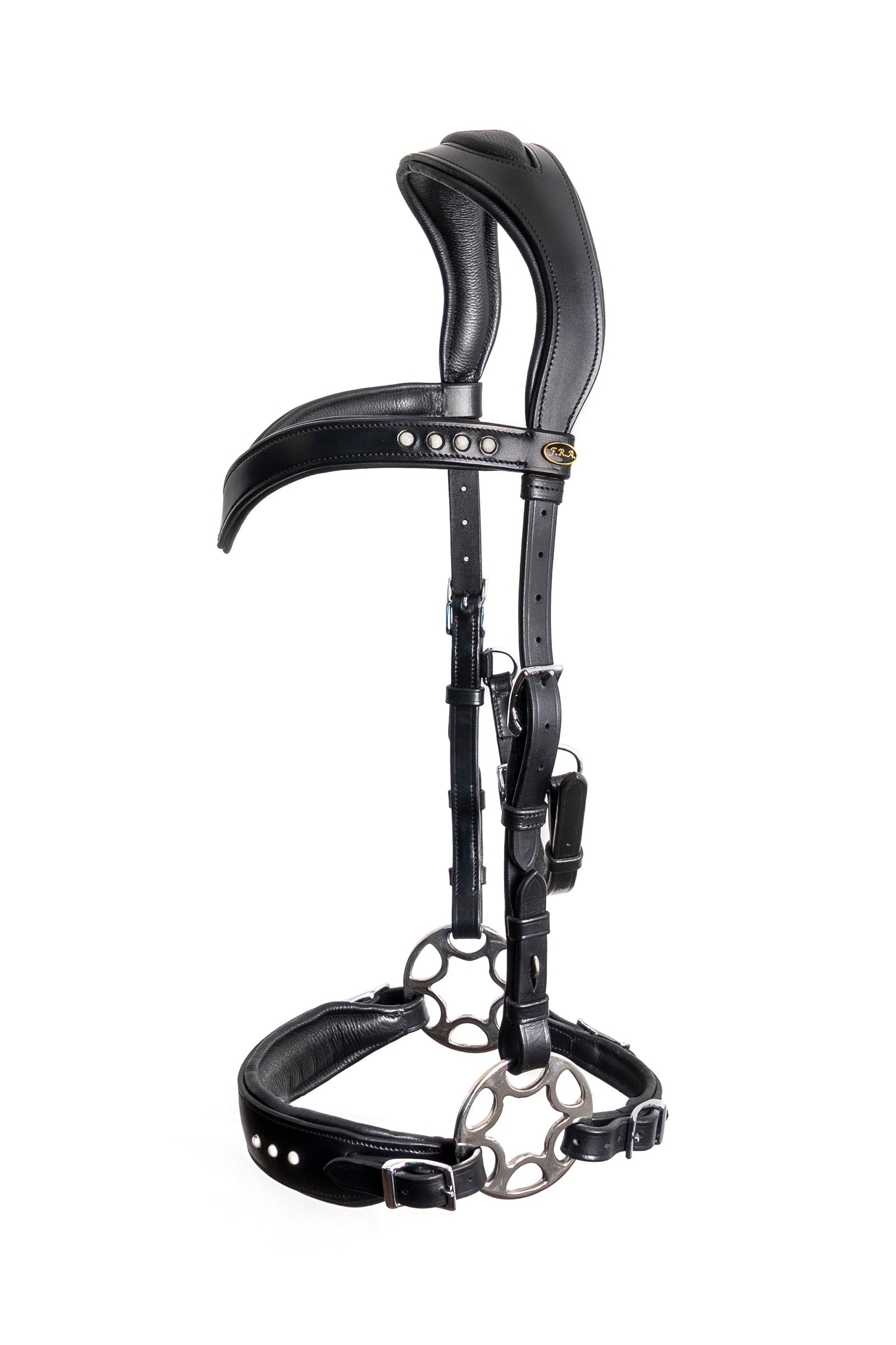 F.R.A. Freedom Riding Articles Glory Hackamore Bridle With Reins (System 2), black Horse Bits