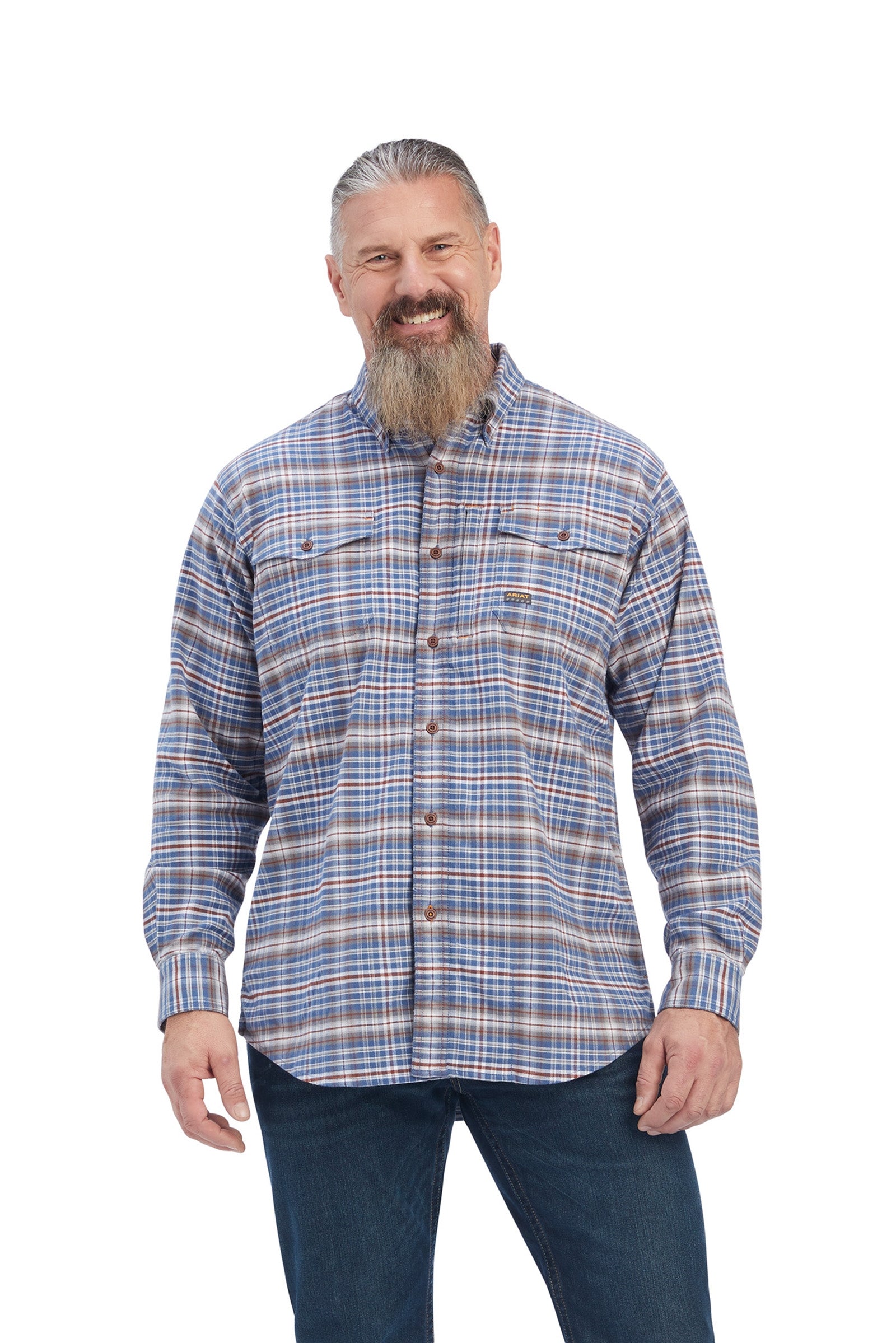 Ariat Rebar Flannel DuraStretch Work Shirt Mens Riding Clothing