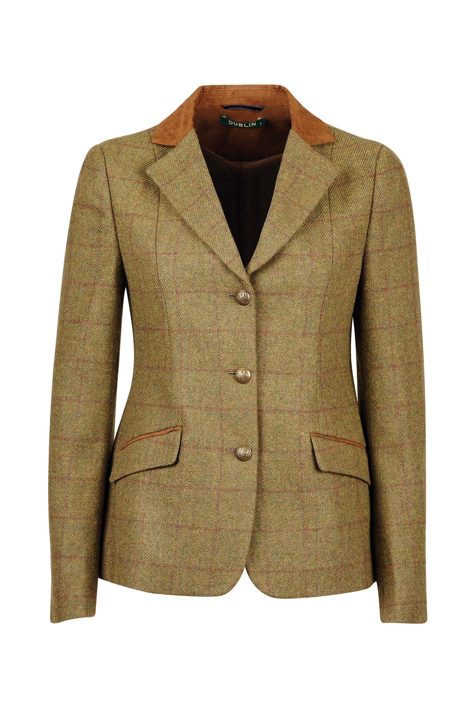 Dublin Albany Damen Tweed Jacke mit Wildlederkragen Damen Reitbekleidung