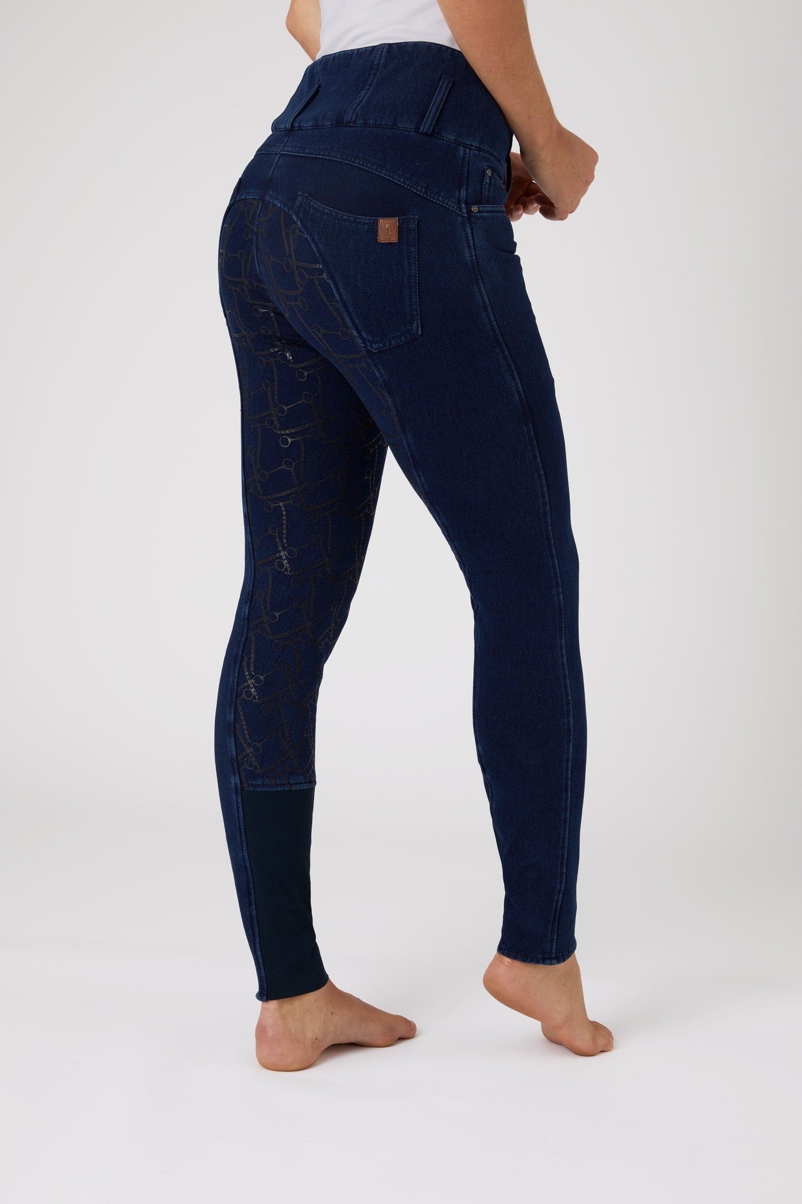 Horze Kacy Damen Jeans Thermoreithose mit Vollbesatz Womens Breeches