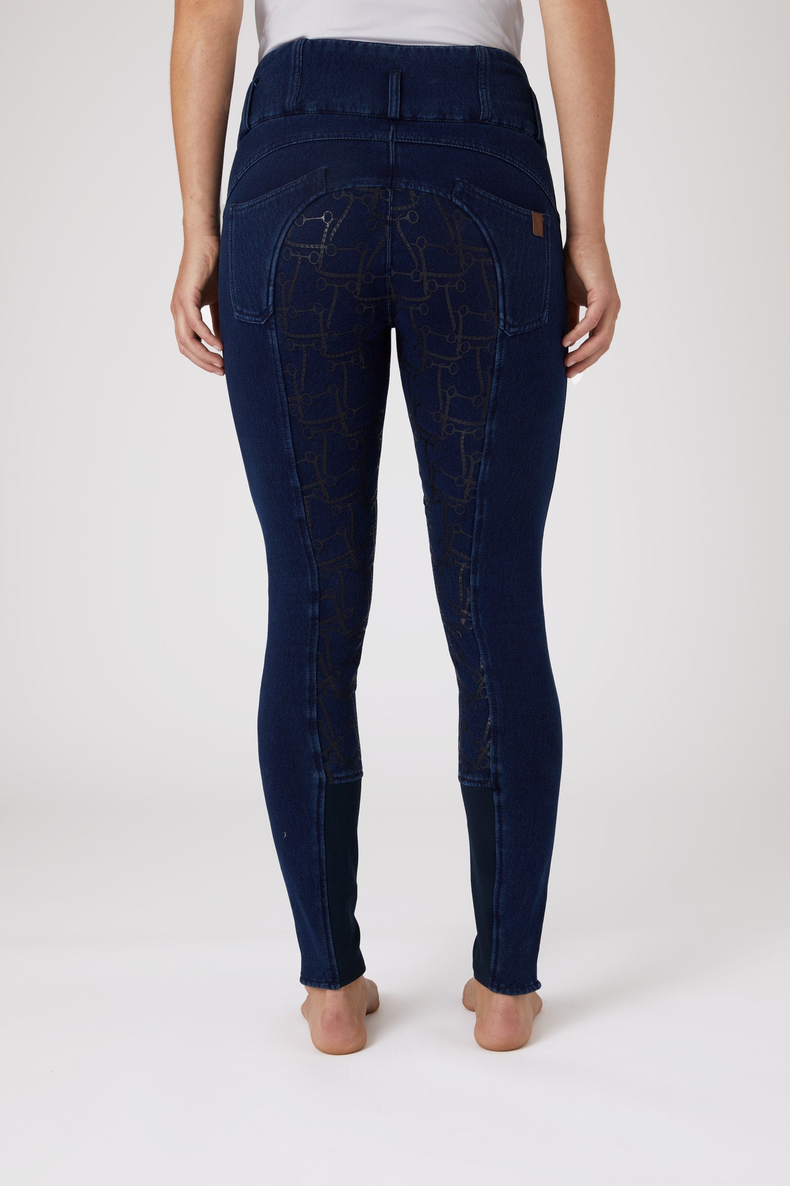 Horze Kacy Women's Denim Thermo Full Seat Breeches Womens Breeches