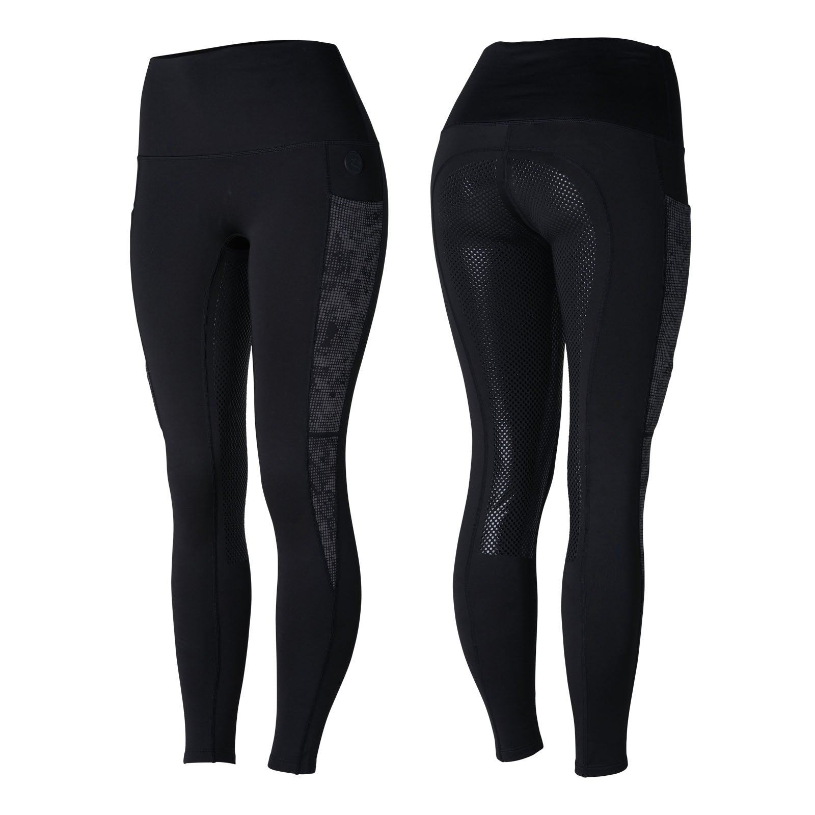 Horze Ramona Reflektierende Damen Reitleggings mit Vollbesatz aus Fleece mit hohem Bund Womens Breeches