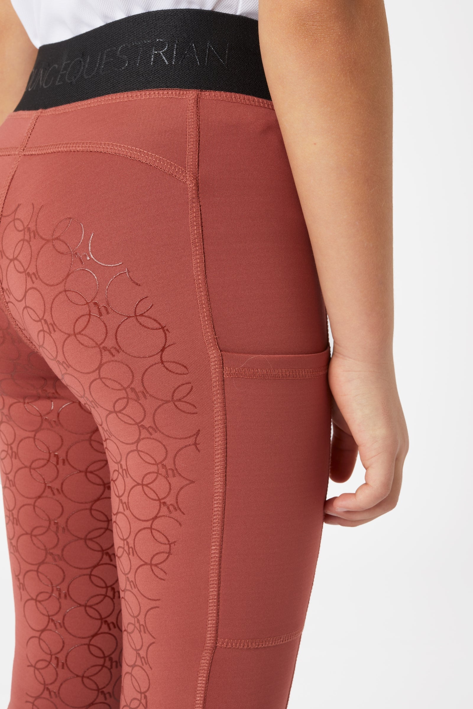 Horze Leighton Teens Silicone Full Grip Riding Tights with Warm Lining Kids Apparel