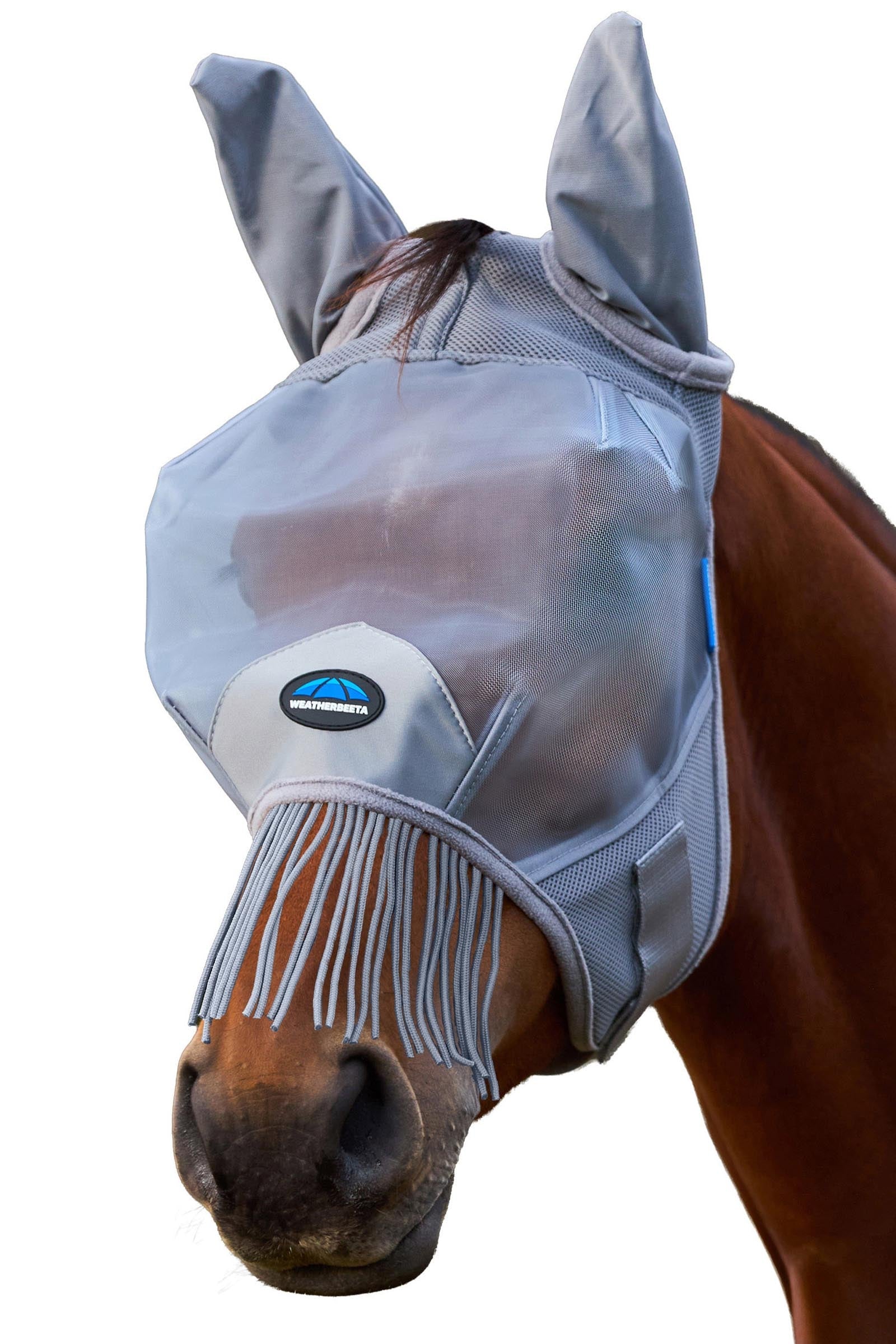 Weatherbeeta Comfitec Fine Mesh Fliegenmaske mit Ohren und Fransen Fliegenschutz